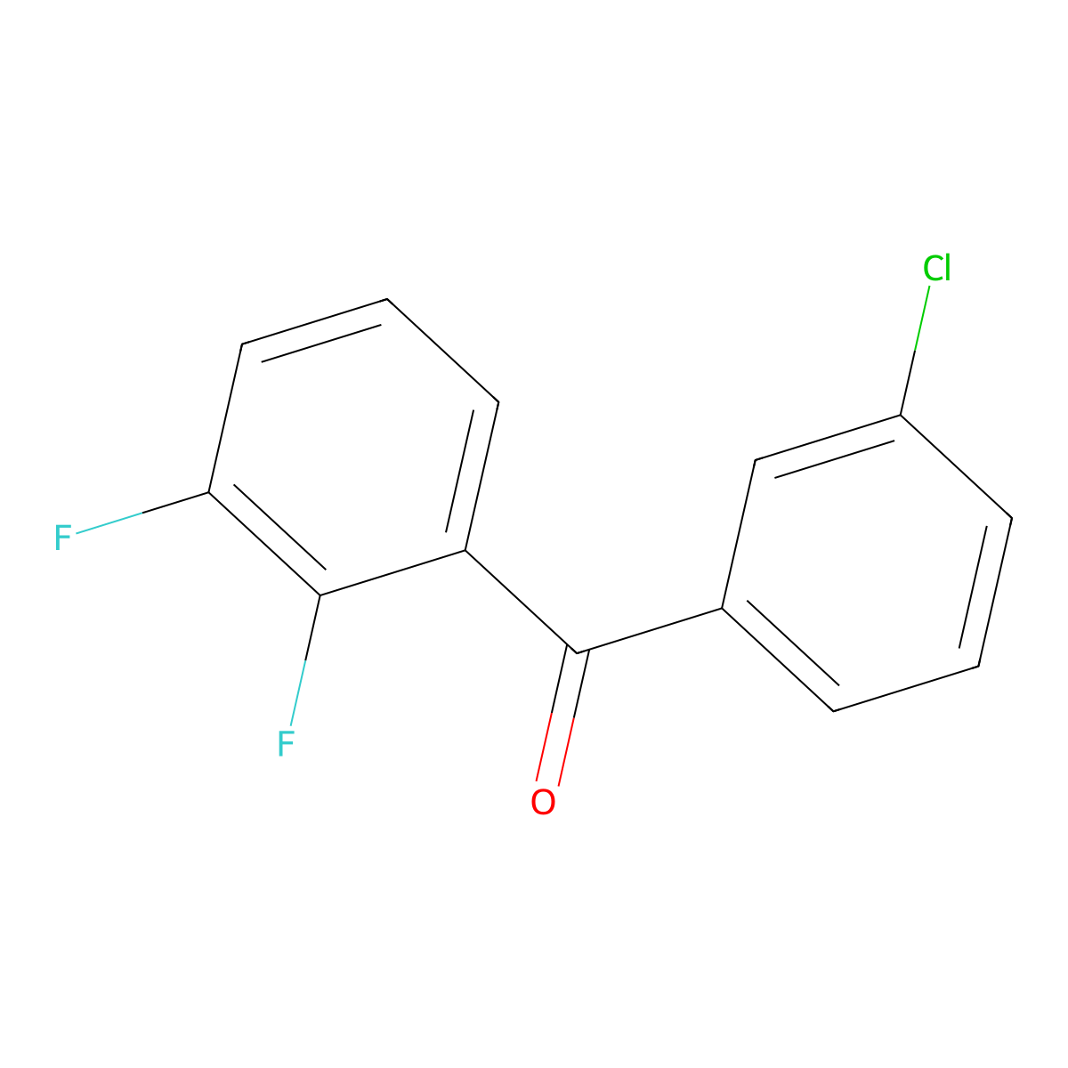 (3-Chlorophenyl)(2,3-difluorophenyl)methanone molecular structure, CAS 1494145-37-7