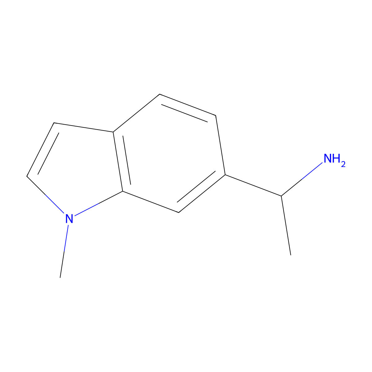 1-(1-methyl-1H-indol-6-yl)ethan-1-amine molecular structure, CAS 1494158-83-6