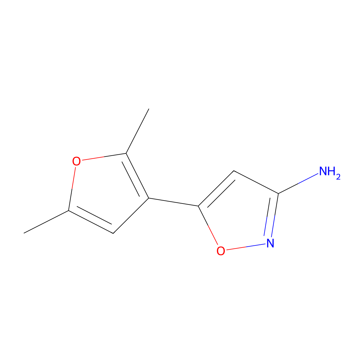 5-(2,5-Dimethylfuran-3-yl)isoxazol-3-amine molecular structure, CAS 1494164-04-3