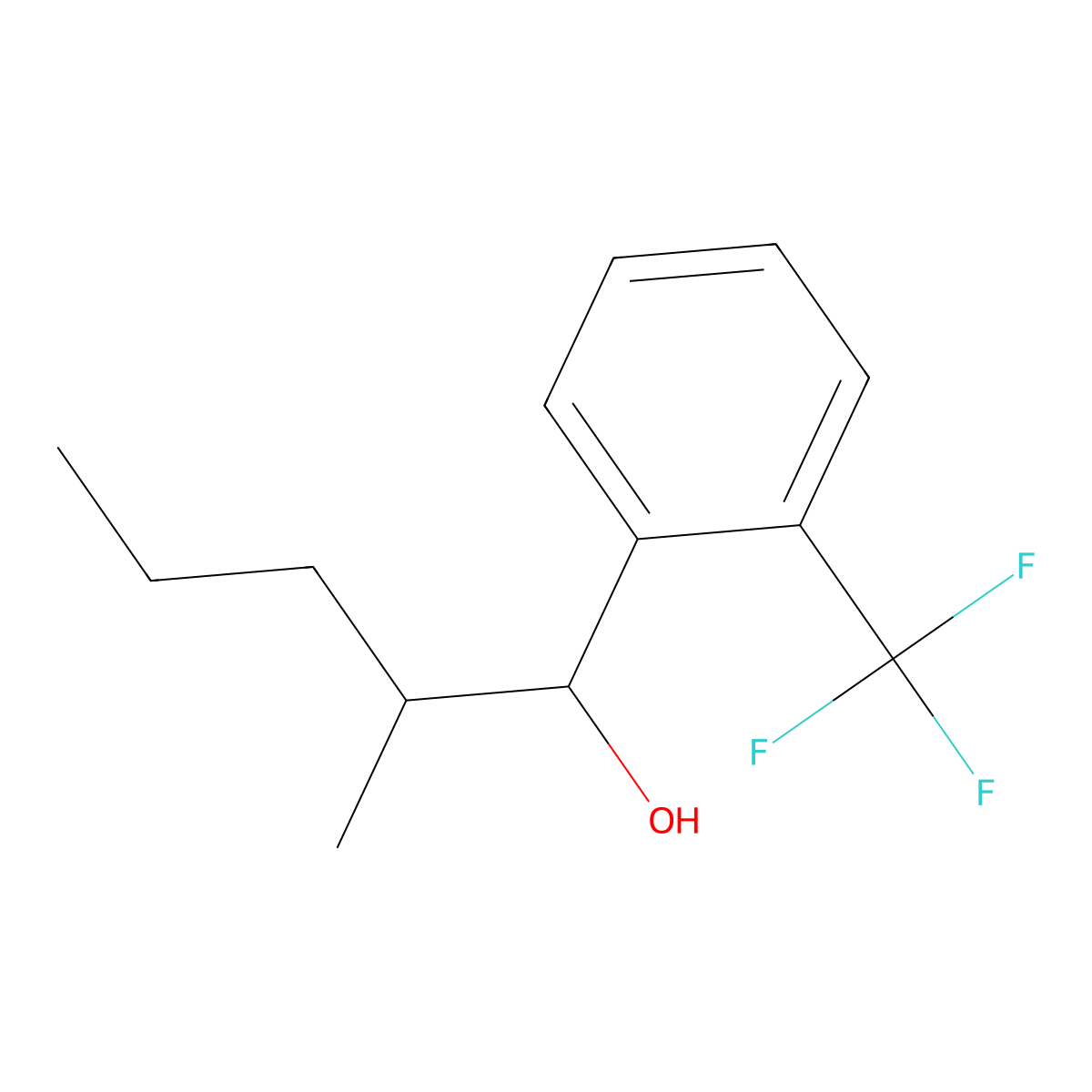alpha-(1-Methylbutyl)-2-(trifluoromethyl)benZenemethanol molecular structure, CAS 1494177-62-6