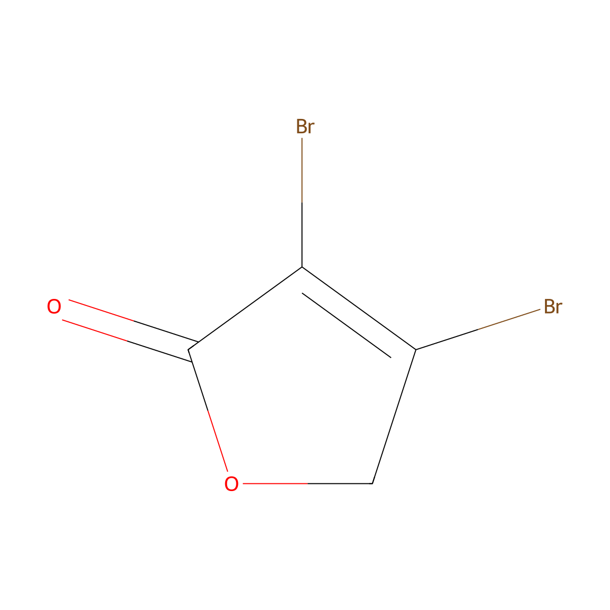 3,4-Dibromo-2(5H)-furanone molecular structure, CAS 149418-41-7