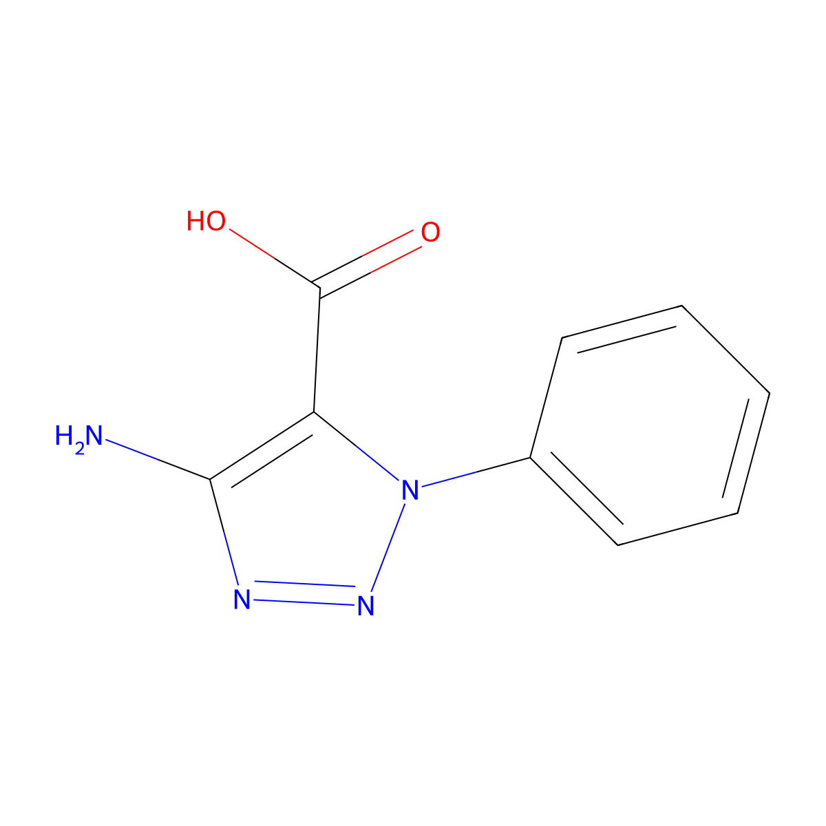 4-Amino-1-phenyl-1H-1,2,3-triazole-5-carboxylic acid molecular structure, CAS 1494183-95-7