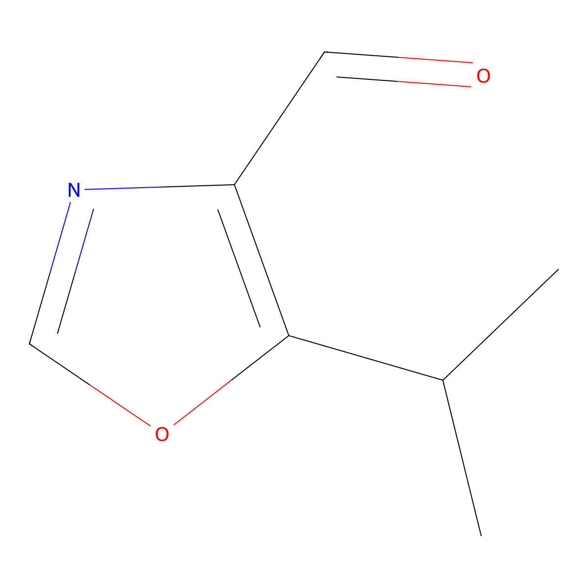 5-(Propan-2-yl)-1,3-oxazole-4-carbaldehyde molecular structure, CAS 1494189-50-2