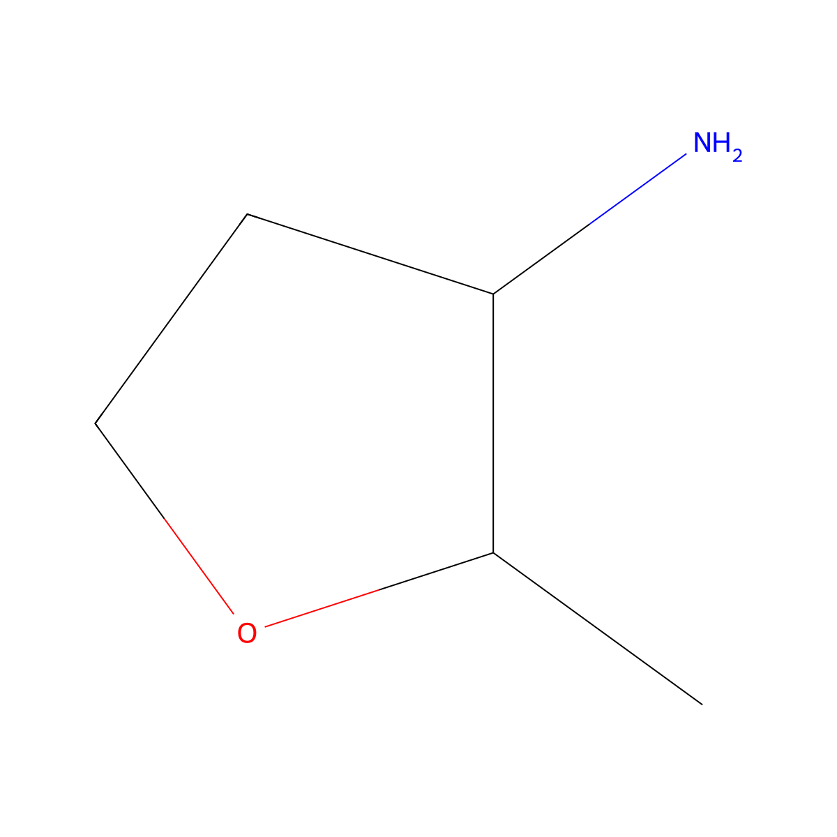 rac-(2R,3R)-2-methyloxolan-3-amine molecular structure, CAS 149420-96-2