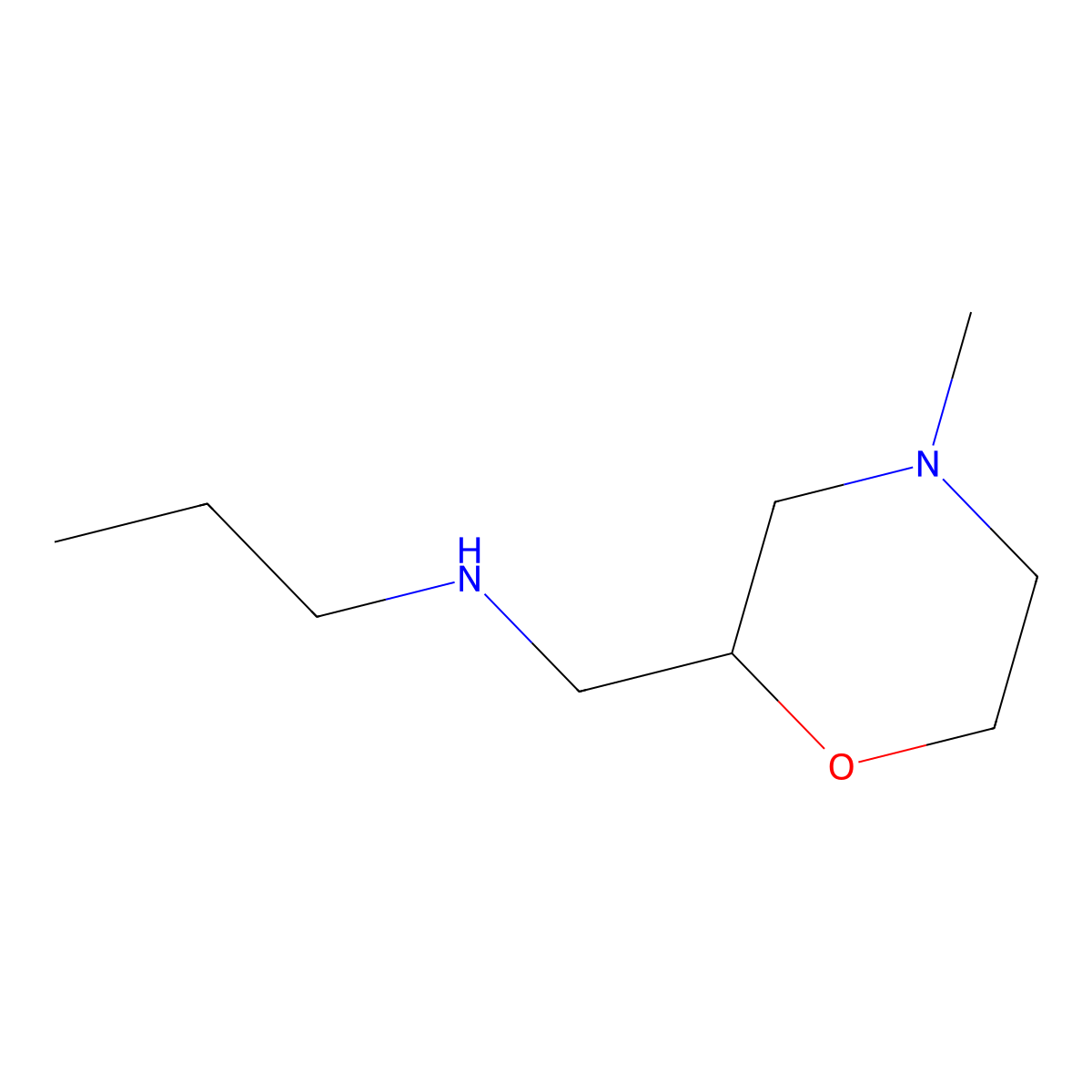 [(4-Methylmorpholin-2-yl)methyl](propyl)amine molecular structure, CAS 1494200-34-8