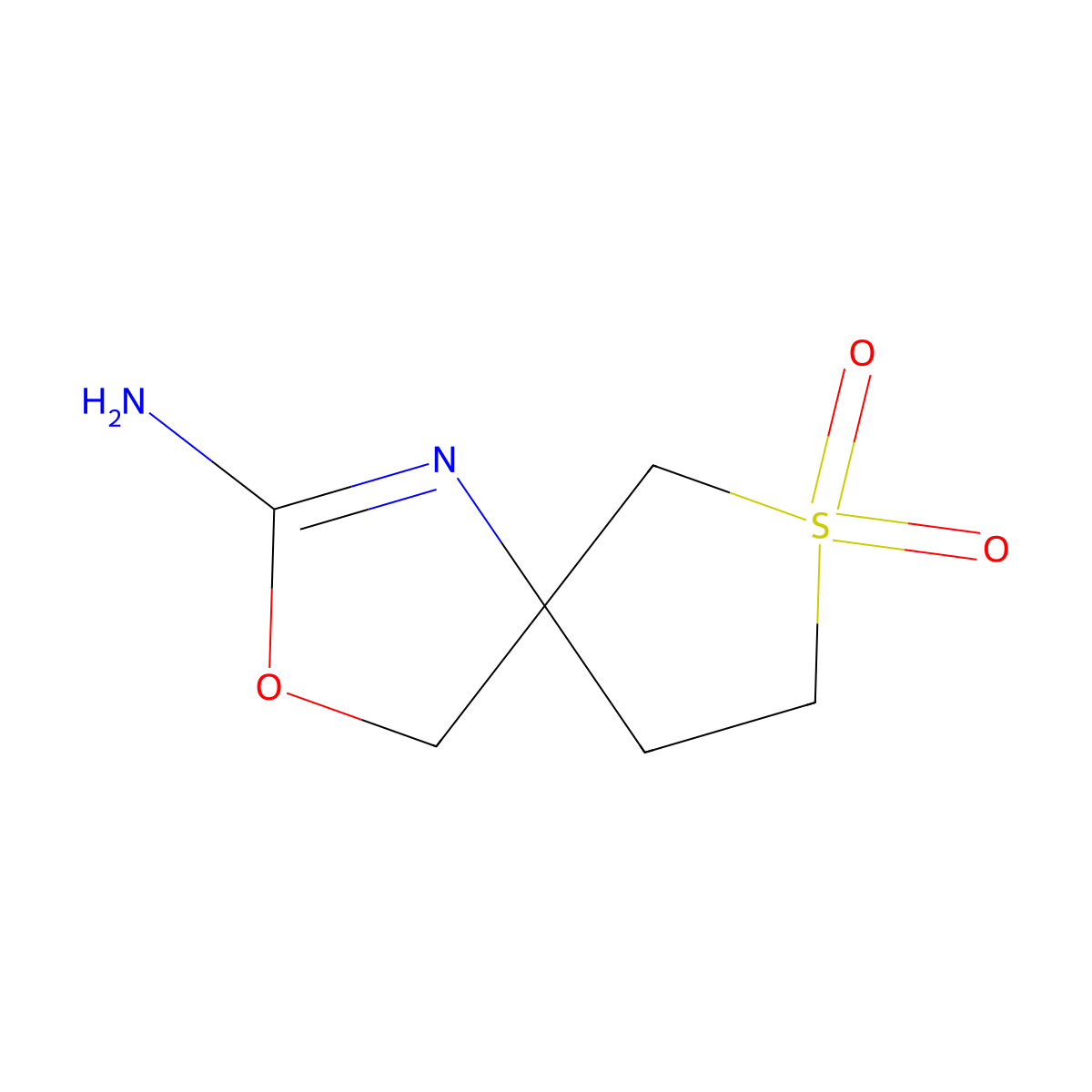 2-Amino-3-oxa-7lambda6-thia-1-azaspiro[4.4]non-1-ene-7,7-dione molecular structure, CAS 1494204-12-4