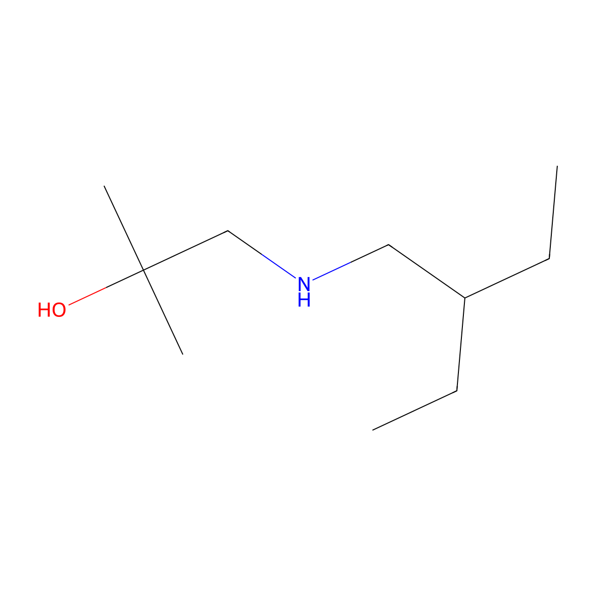 1-[(2-Ethylbutyl)amino]-2-methylpropan-2-ol molecular structure, CAS 1494217-69-4
