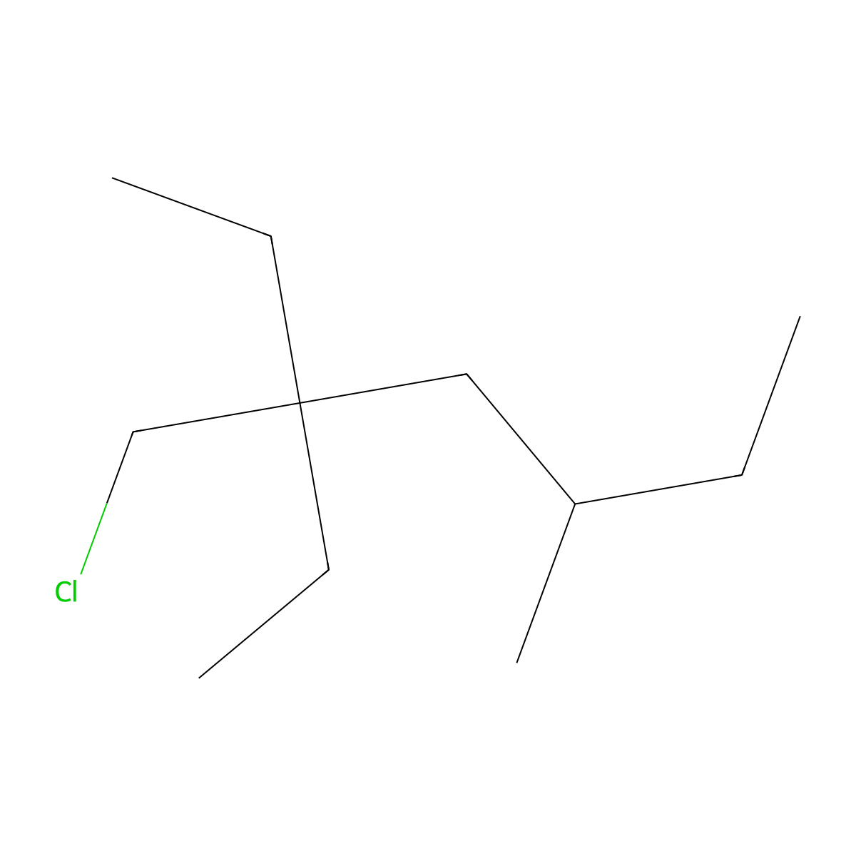 3-(Chloromethyl)-3-ethyl-5-methylheptane molecular structure, CAS 1494225-82-9