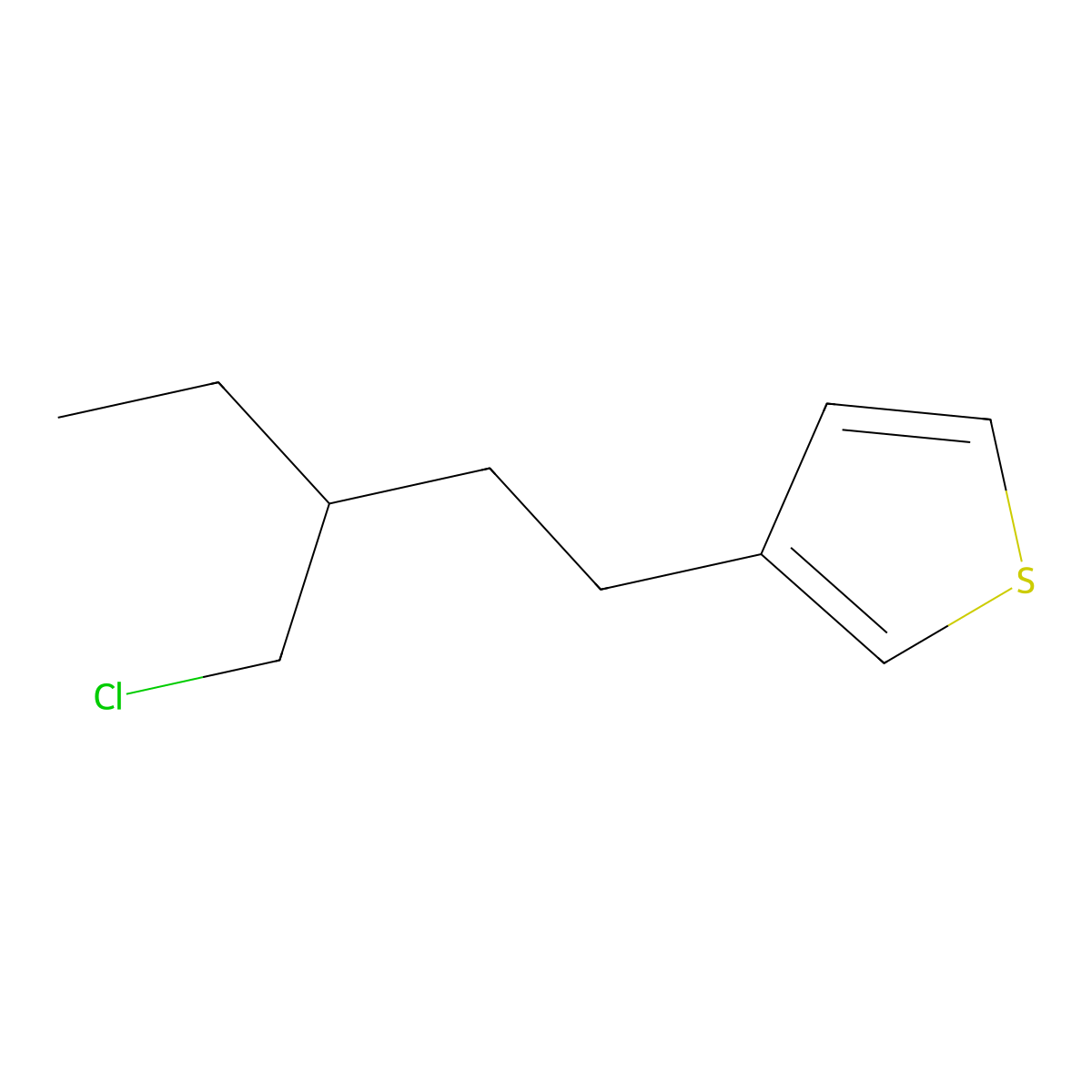 3-(3-(Chloromethyl)pentyl)thiophene molecular structure, CAS 1494227-74-5