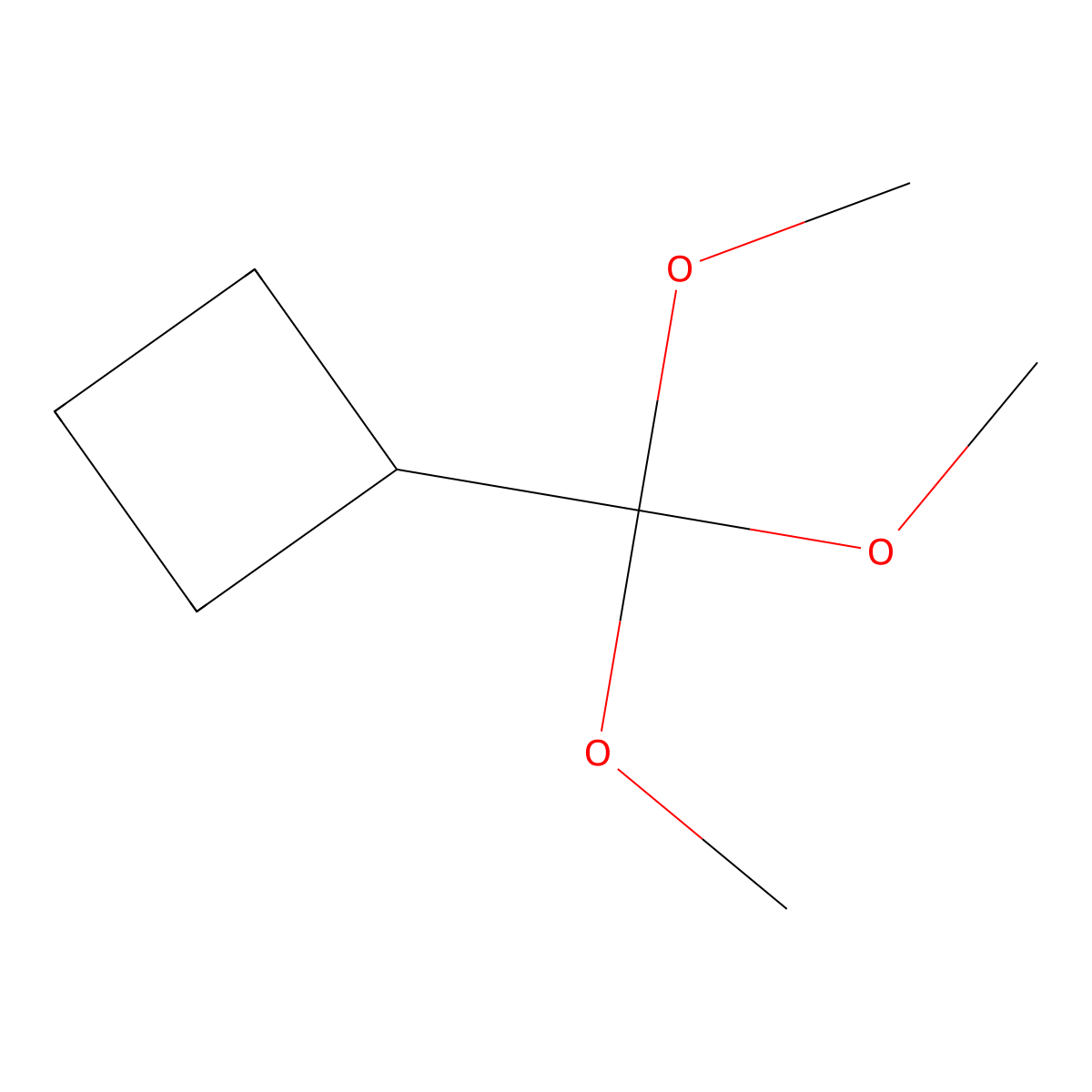 (Trimethoxymethyl)cyclobutane molecular structure, CAS 1494255-38-7