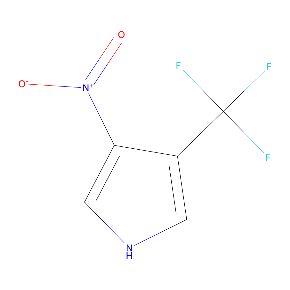 3-Nitro-4-(trifluoromethyl)-1H-pyrrole molecular structure, CAS 149427-37-2