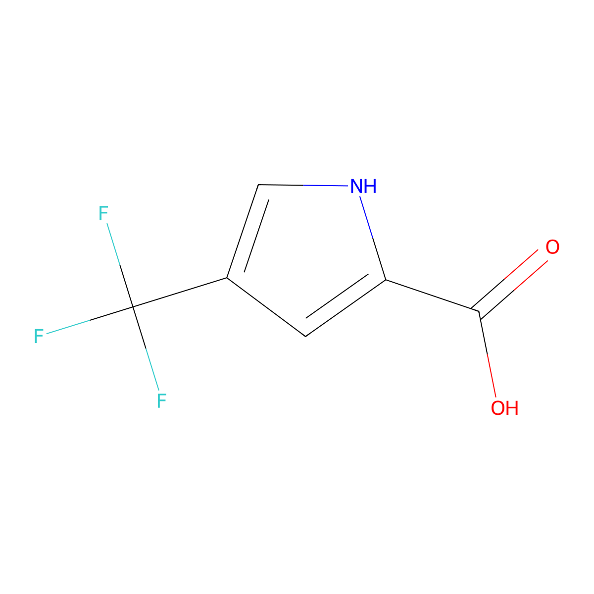 4-(Trifluoromethyl)-1H-pyrrole-2-carboxylic acid molecular structure, CAS 149427-58-7