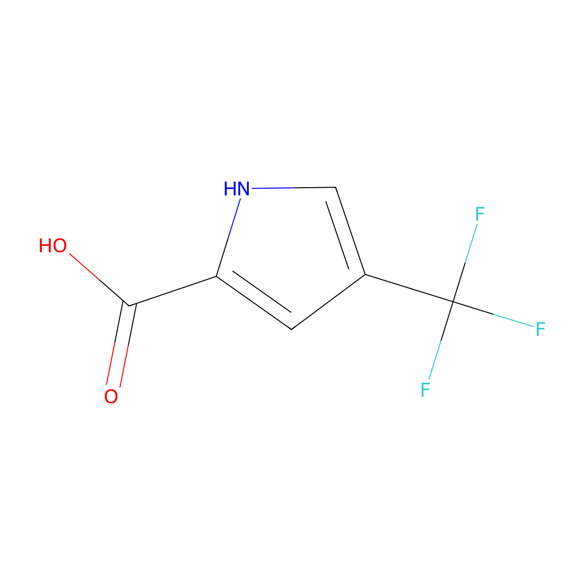 4-(Trifluoromethyl)-1H-pyrrole-2-carboxylic acid molecular structure, CAS 149427-58-7