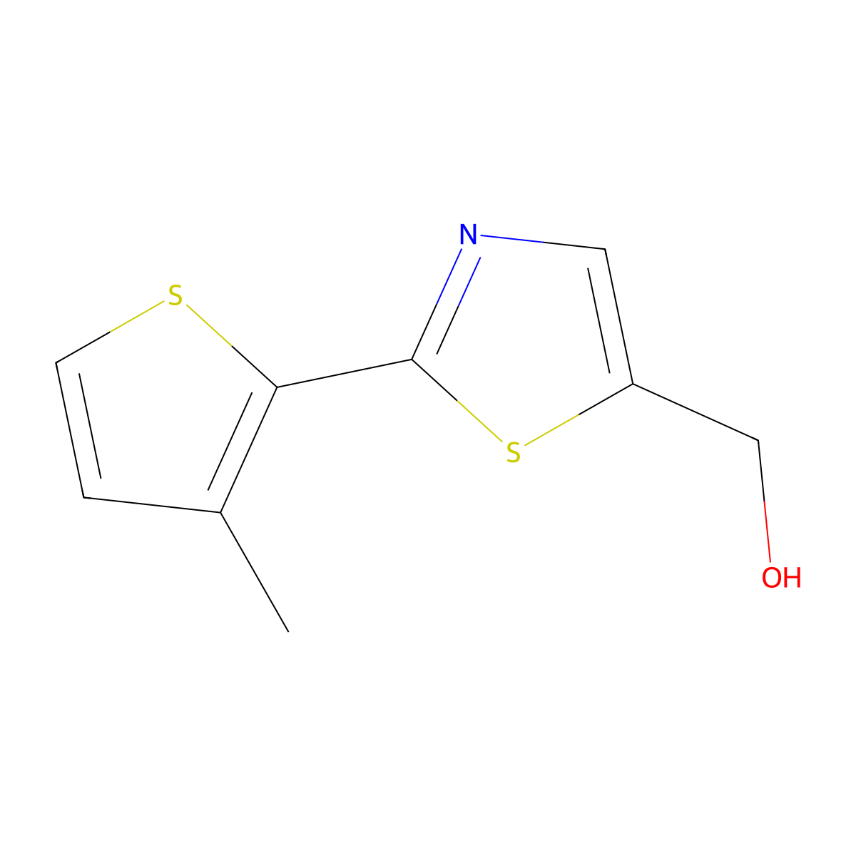 (2-(3-Methylthiophen-2-yl)thiazol-5-yl)methanol molecular structure, CAS 1494276-72-0