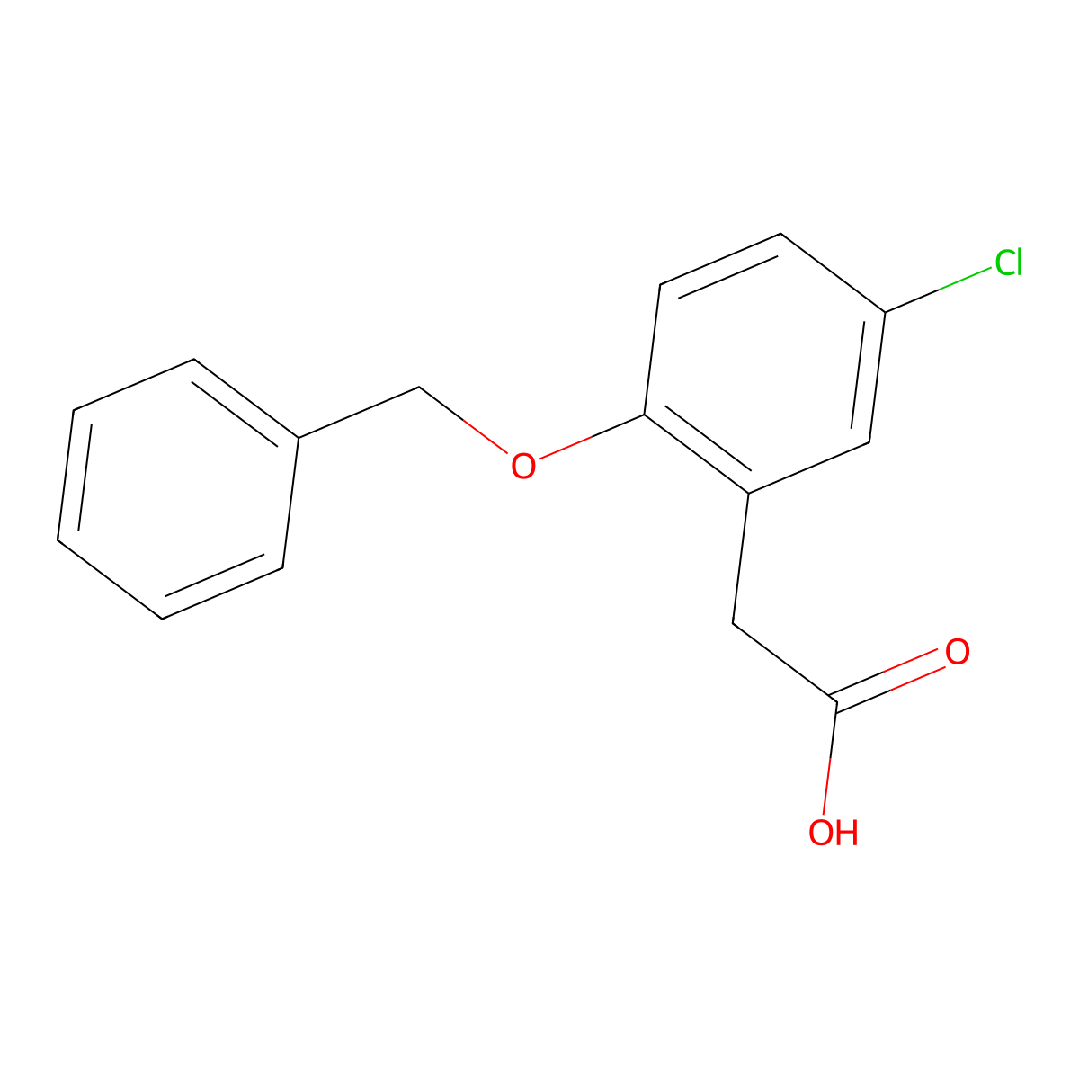 2-Benzyloxy-5-chlorophenyl acetic acid molecular structure, CAS 149428-98-8