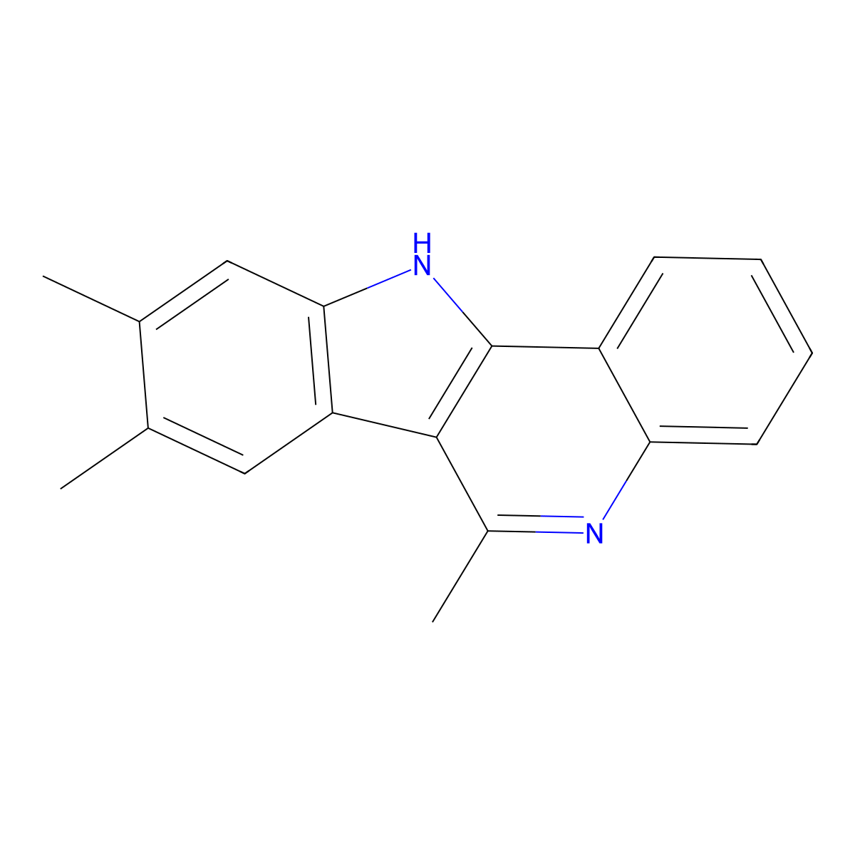 6,8,9-trimethyl-11H-indolo[3,2-c]quinoline molecular structure, CAS 149429-22-1