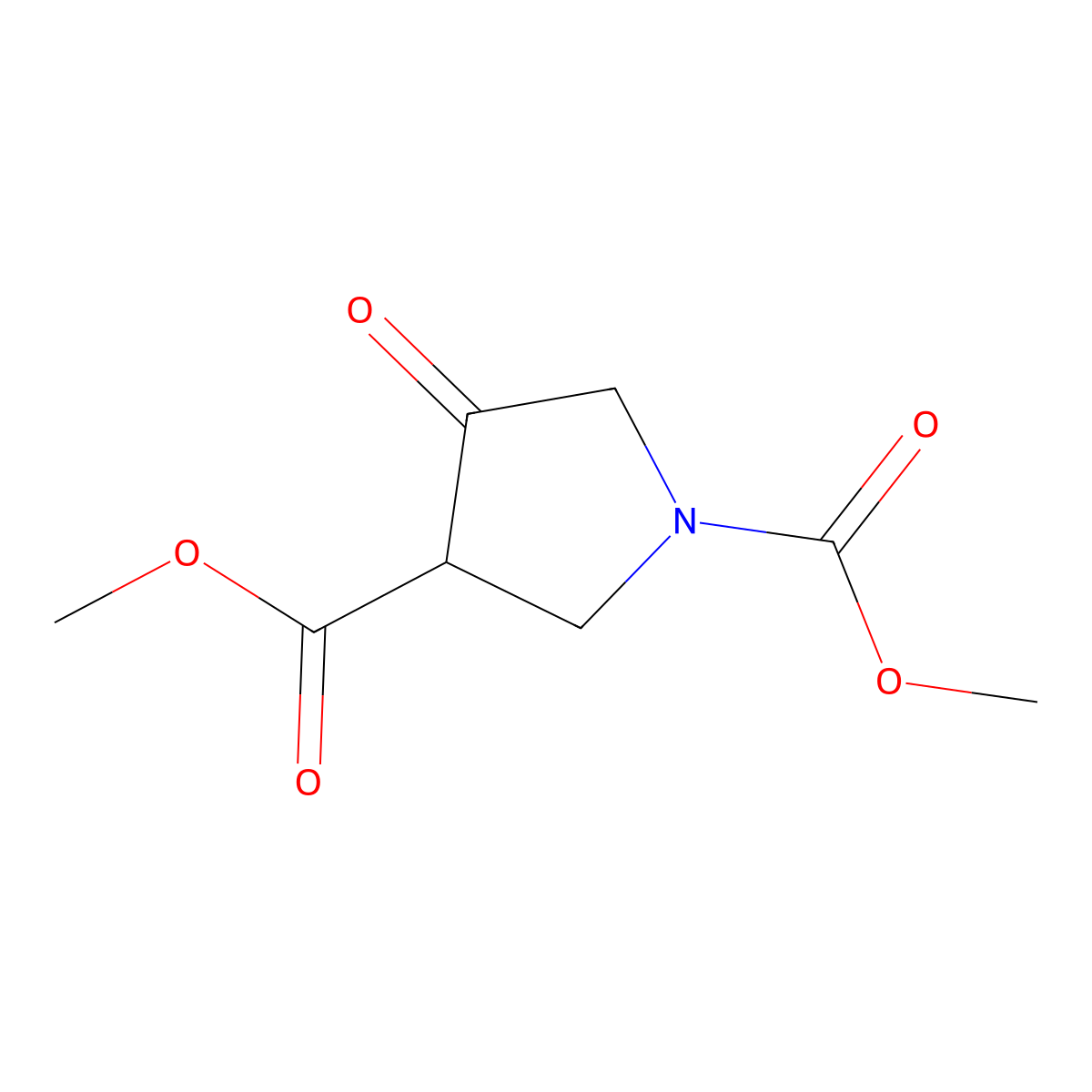 Dimethyl 4-oxopyrrolidine-1,3-dicarboxylate molecular structure, CAS 149429-27-6
