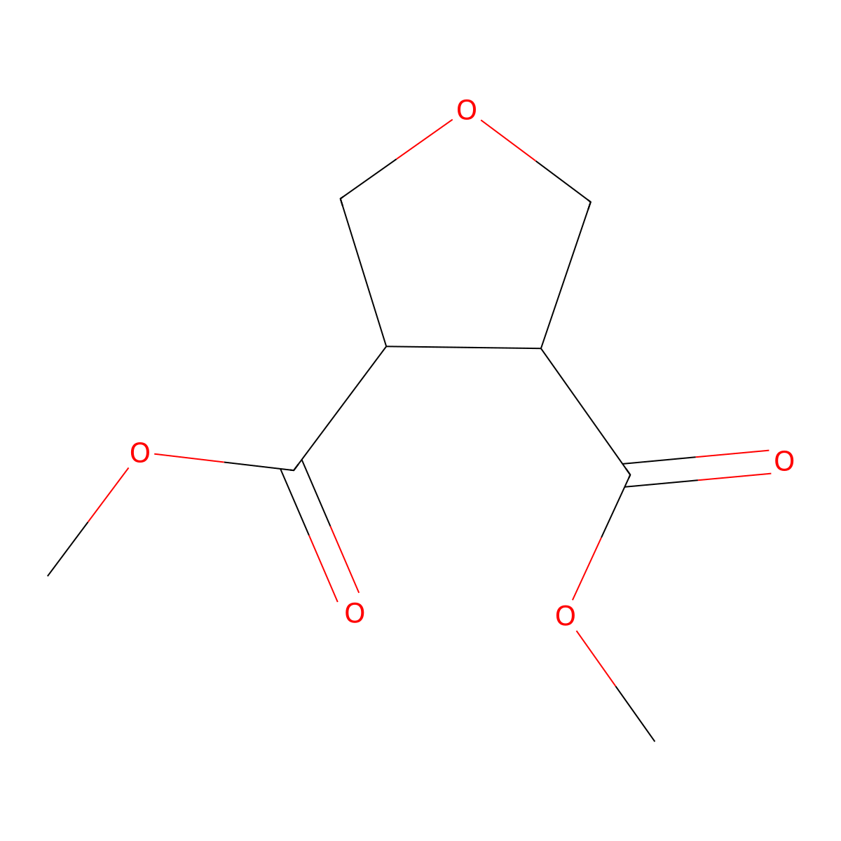 Dimethyl 3,4-tetrahydrofuran dicarboxylate molecular structure, CAS 149429-48-1