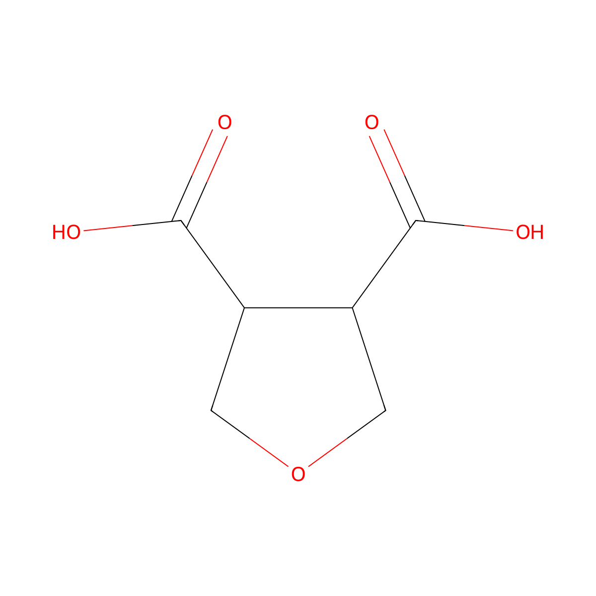 cis-Tetrahydro-furan-3,4-dicarboxylic acid molecular structure, CAS 149429-49-2
