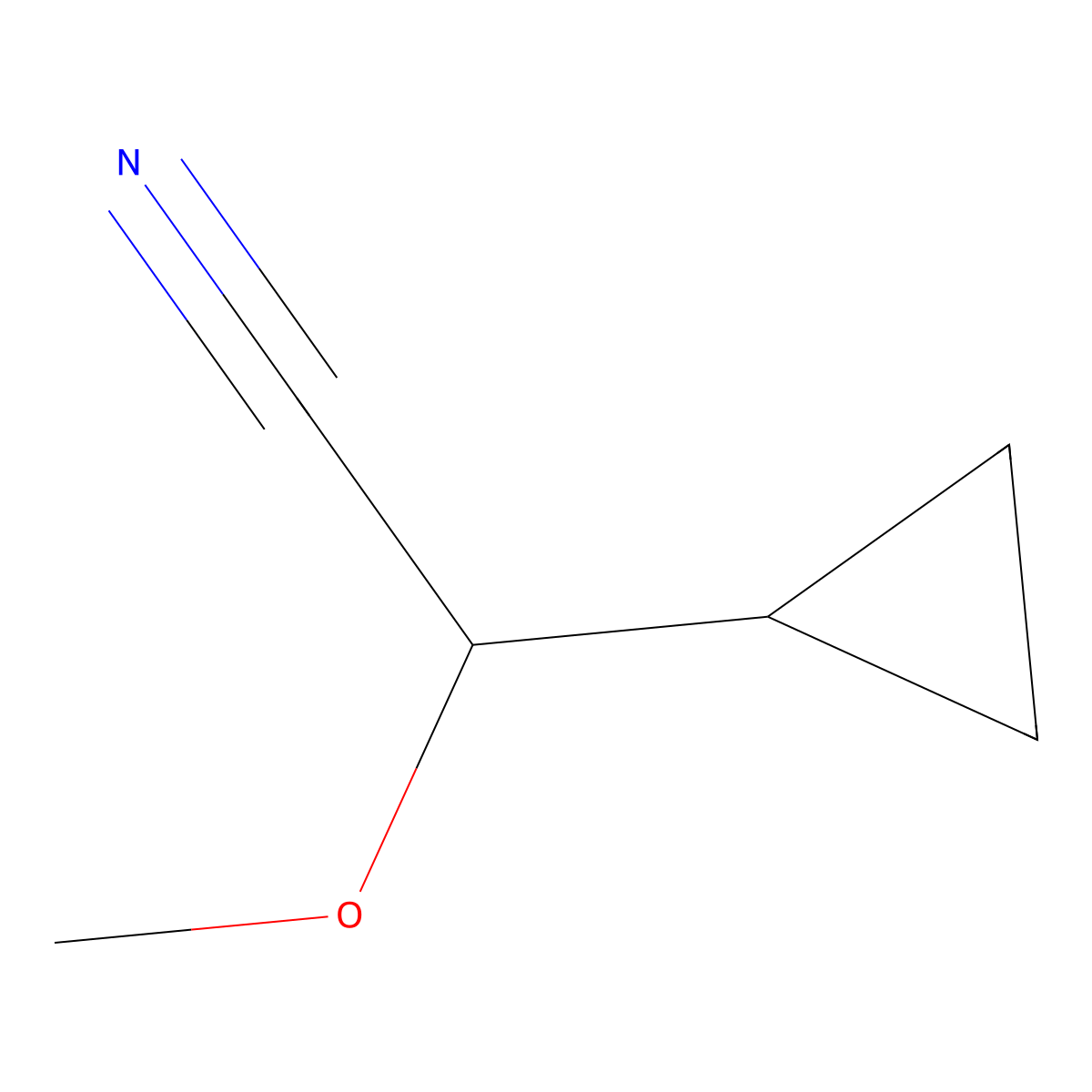 2-Cyclopropyl-2-methoxyacetonitrile molecular structure, CAS 1494296-86-4