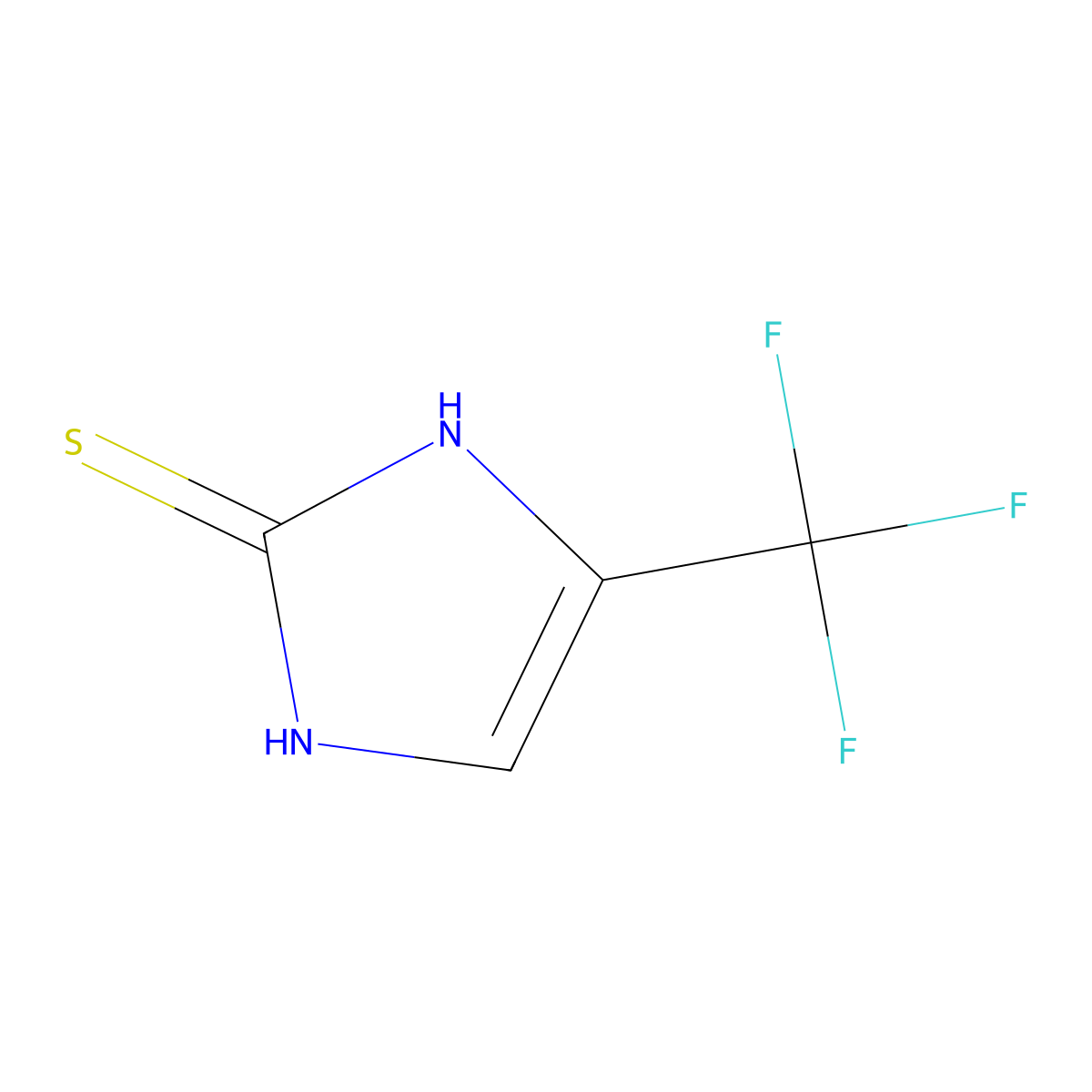 2H-Imidazole-2-thione, 1,3-dihydro-4-(trifluoromethyl)- molecular structure, CAS 149432-40-6