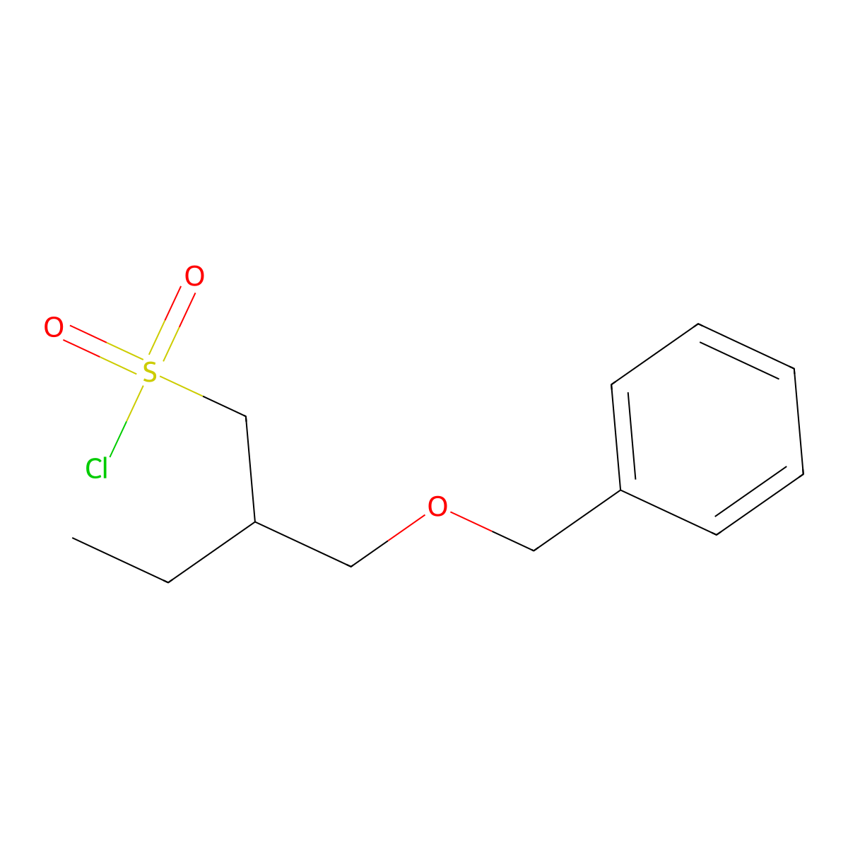 2-[(Benzyloxy)methyl]butane-1-sulfonyl chloride molecular structure, CAS 1494372-11-0