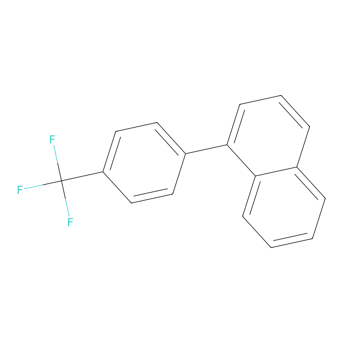 1-(4-(Trifluoromethyl)phenyl)naphthalene molecular structure, CAS 149438-66-4
