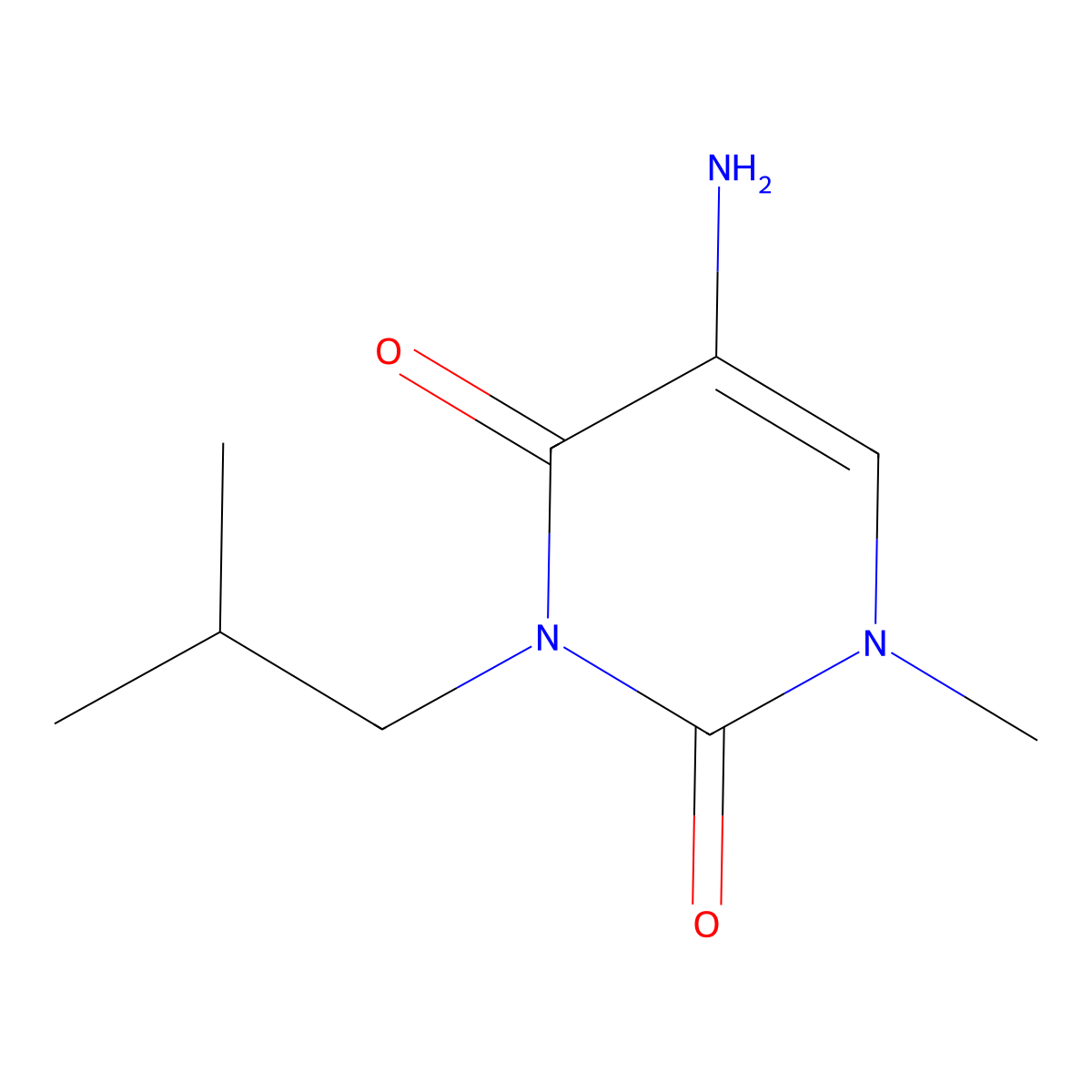 5-Amino-3-isobutyl-1-methylpyrimidine-2,4(1h,3h)-dione molecular structure, CAS 1494382-22-7