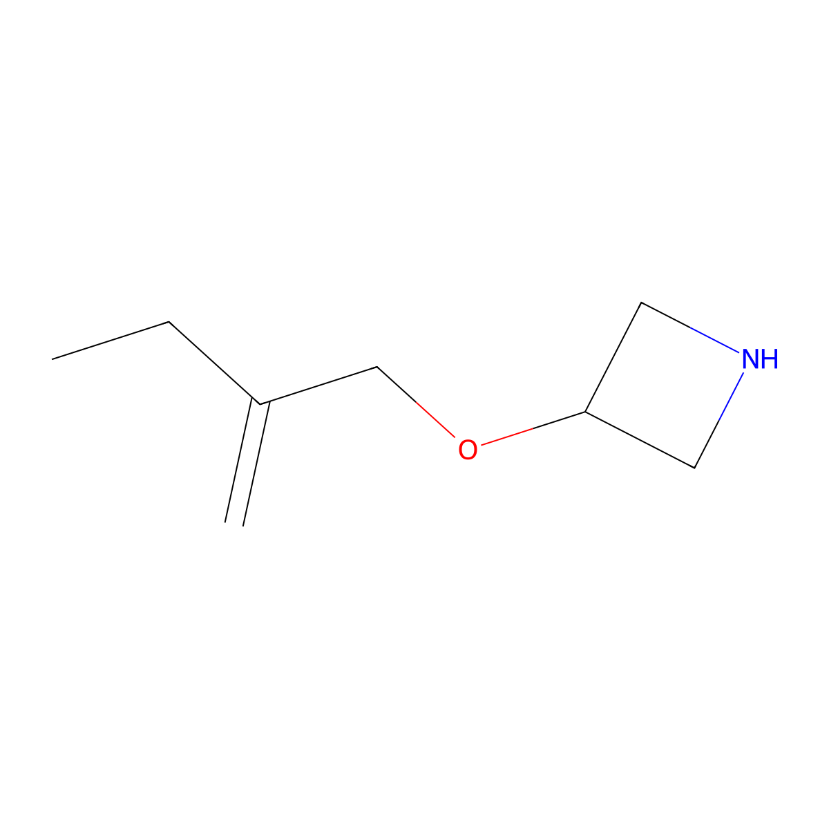 3-(2-Methylidenebutoxy)azetidine molecular structure, CAS 1494395-73-1