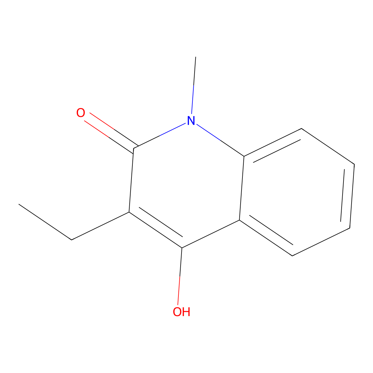 3-Ethyl-4-hydroxy-1-methylquinolin-2(1H)-one molecular structure, CAS 14944-99-1