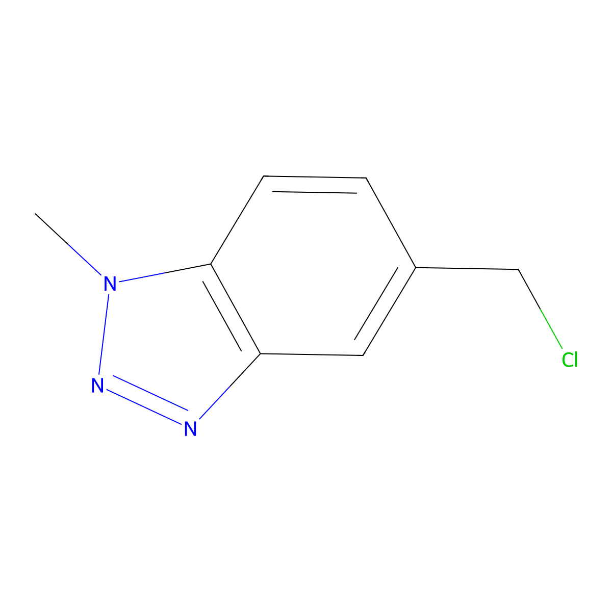 5-(chloromethyl)-1-methyl-1H-1,2,3-benzotriazole molecular structure, CAS 149440-48-2