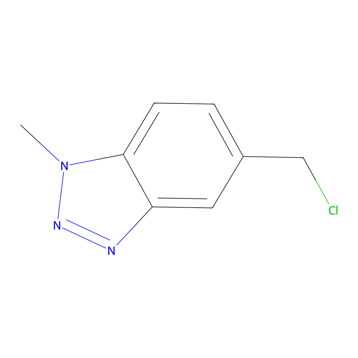 5-(chloromethyl)-1-methyl-1H-1,2,3-benzotriazole molecular structure, CAS 149440-48-2