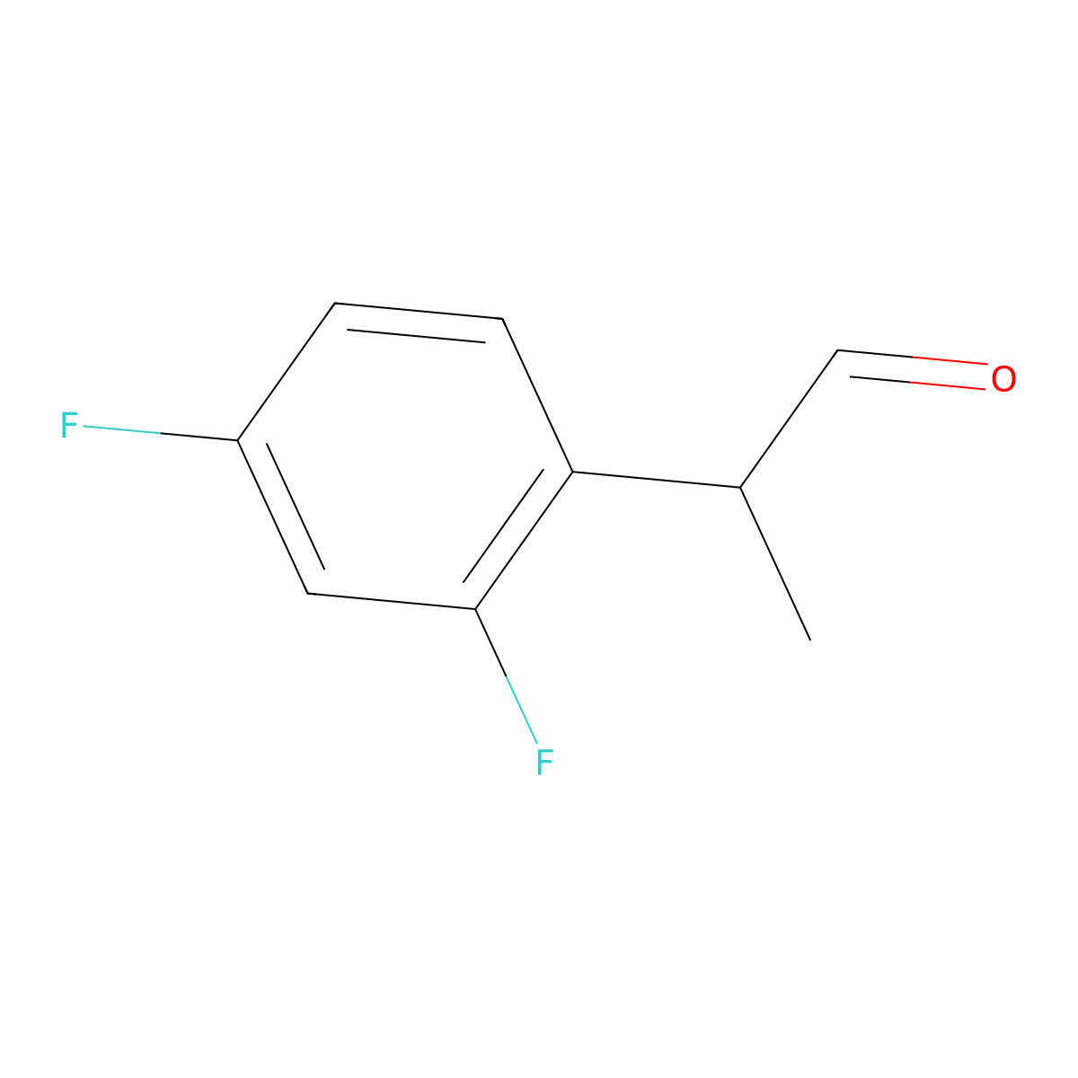 2-(2,4-Difluorophenyl)propanal molecular structure, CAS 1494406-28-8