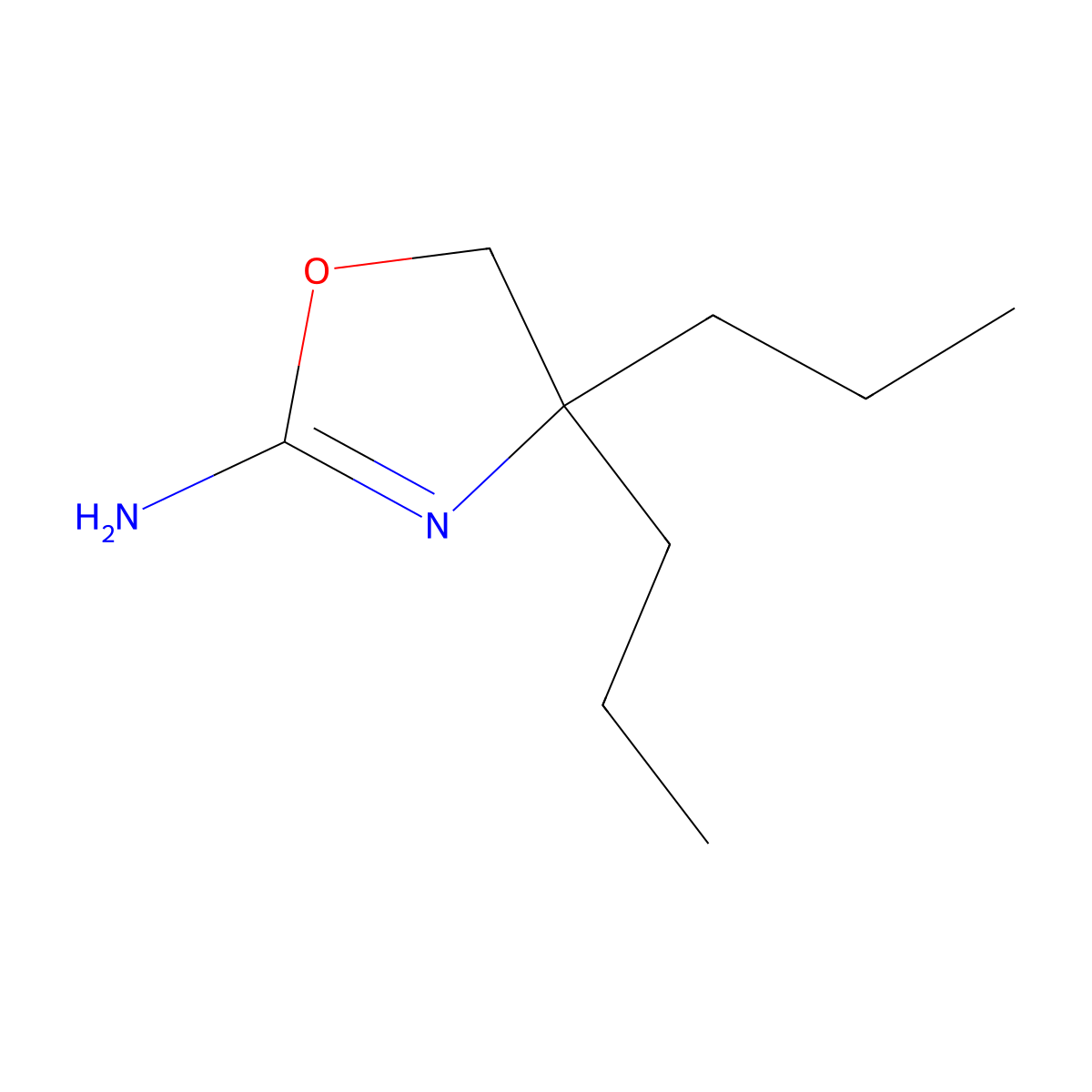 4,4-Dipropyl-4,5-dihydrooxazol-2-amine molecular structure, CAS 1494414-06-0