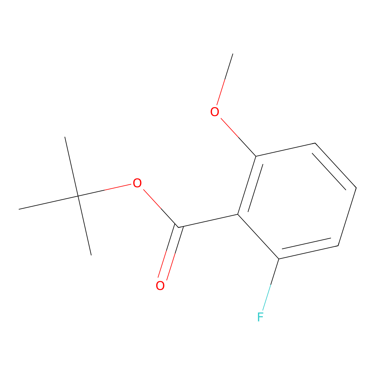 Tert-butyl 2-fluoro-6-methoxybenzoate molecular structure, CAS 1494424-64-4