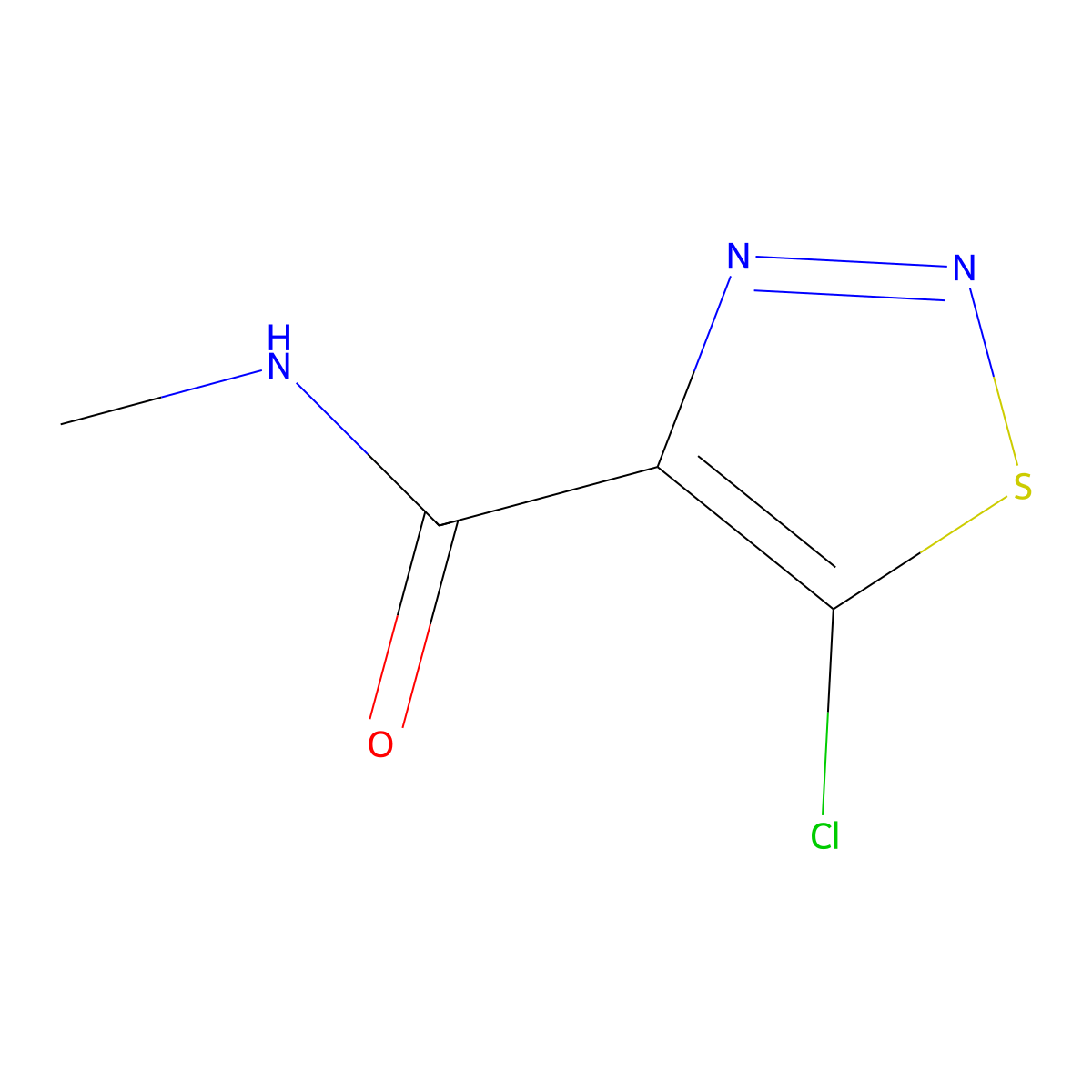 1,2,3-Thiadiazole-4-carboxamide, 5-chloro-N-methyl- molecular structure, CAS 149443-21-0