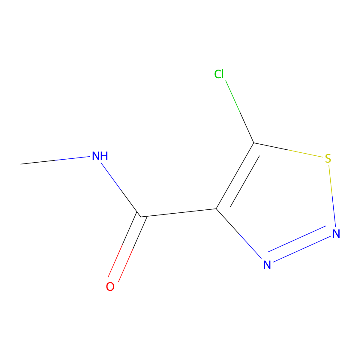 1,2,3-Thiadiazole-4-carboxamide, 5-chloro-N-methyl- molecular structure, CAS 149443-21-0