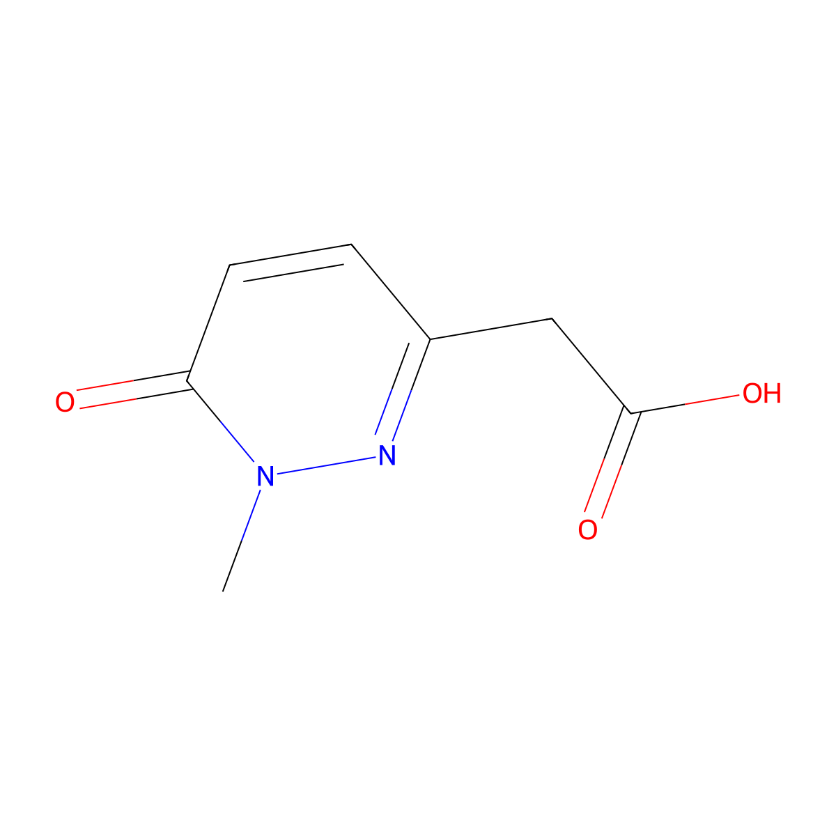 2-(1-Methyl-6-oxo-1,6-dihydropyridazin-3-yl)acetic acid molecular structure, CAS 1494446-98-8