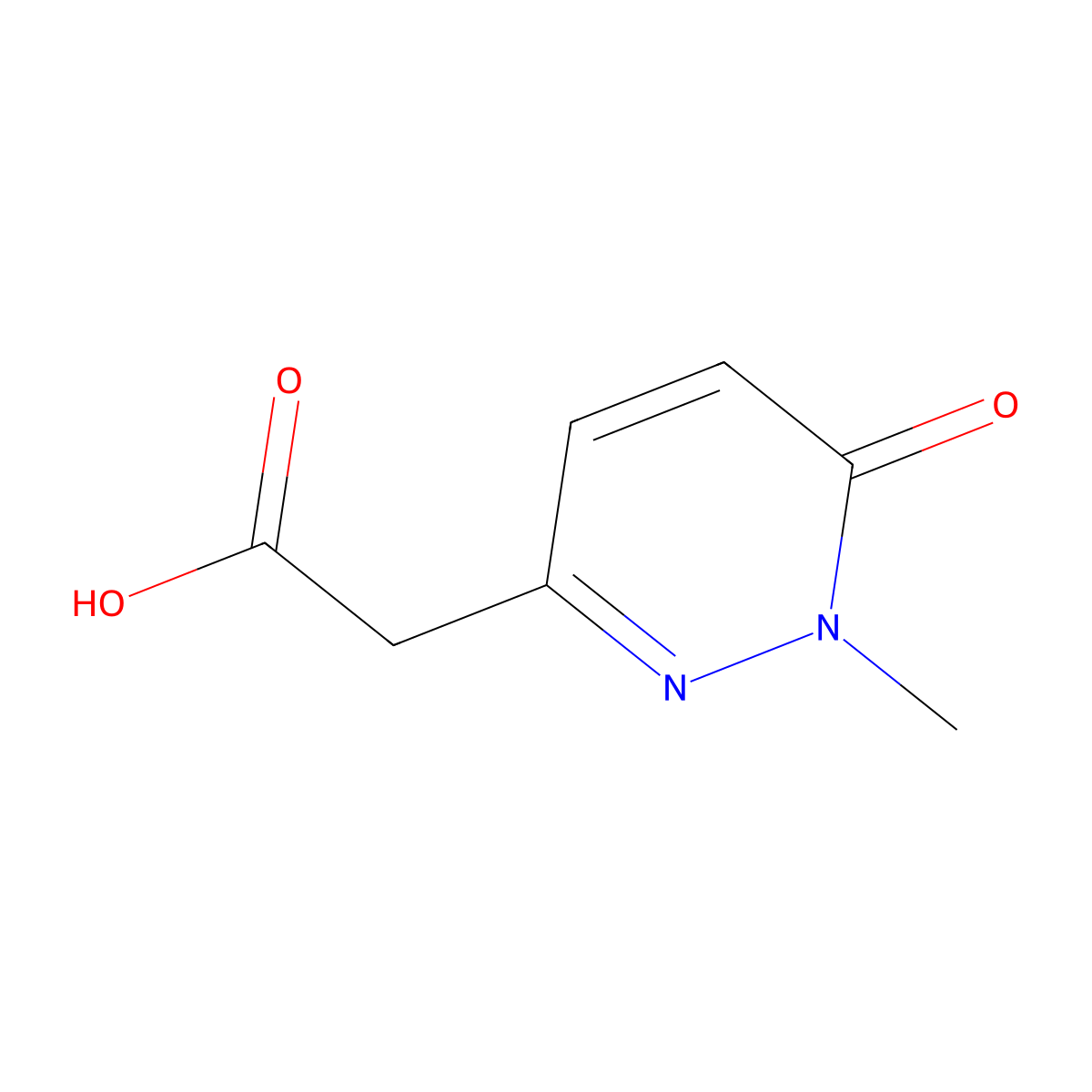 2-(1-Methyl-6-oxo-1,6-dihydropyridazin-3-yl)acetic acid molecular structure, CAS 1494446-98-8