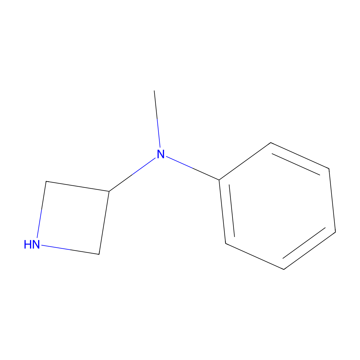 N-methyl-N-phenylazetidin-3-amine molecular structure, CAS 1494470-33-5