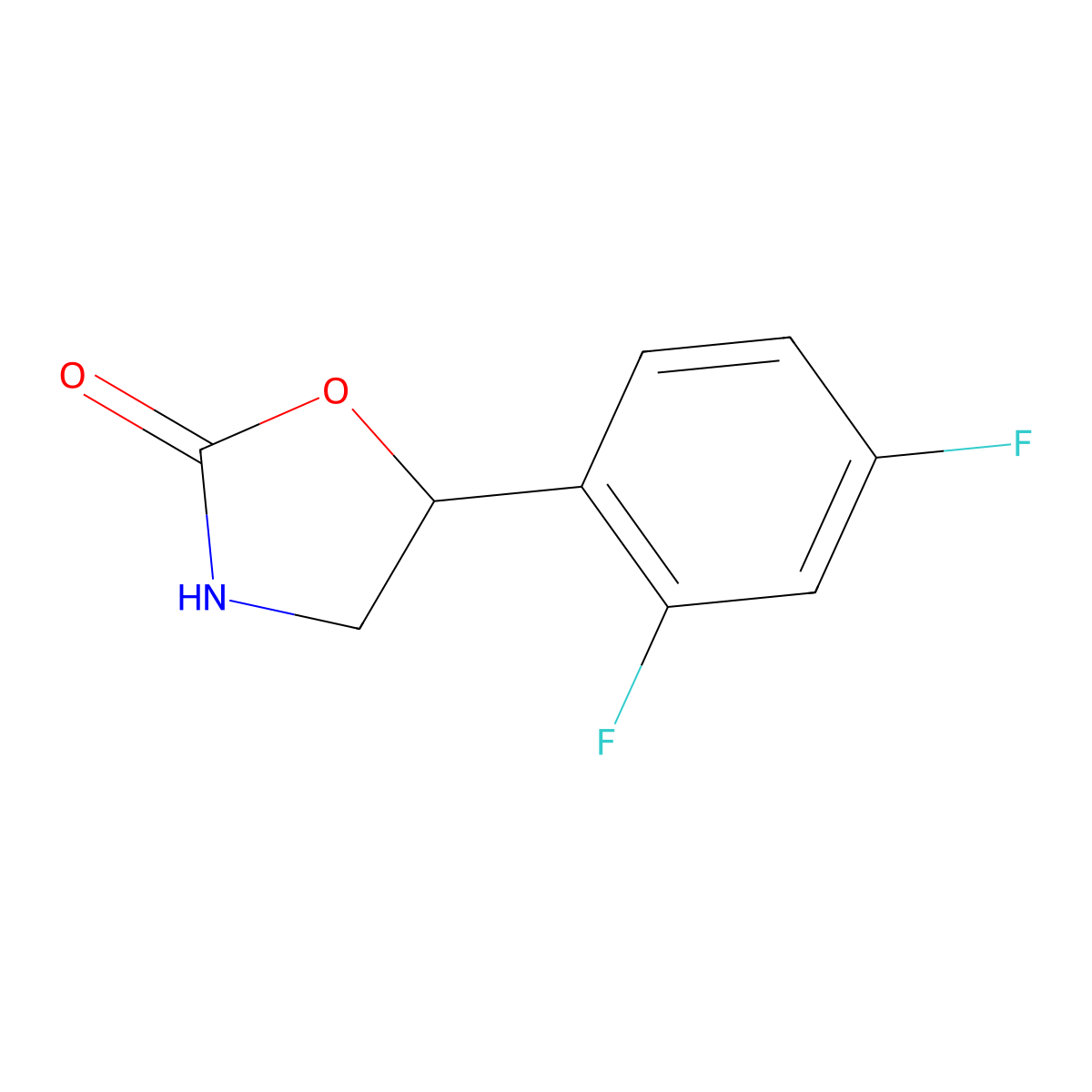 5-(2,4-Difluorophenyl)oxazolidin-2-one molecular structure, CAS 1494490-18-4