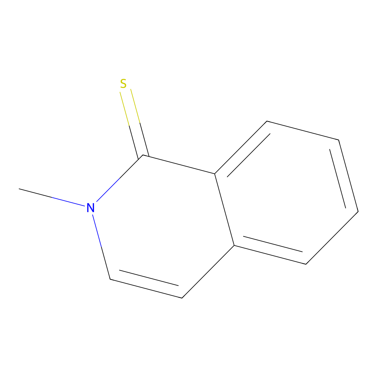 2-methyl-1(2H)-thioisoquinolone molecular structure, CAS 14945-74-5