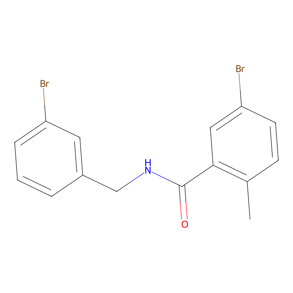 5-bromo-N-[(3-bromophenyl)methyl]-2-methylbenzamide molecular structure, CAS 1494500-59-2