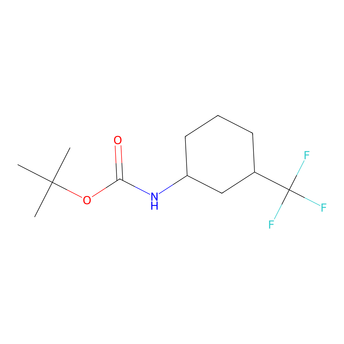 tert-Butyl (3-(trifluoromethyl)cyclohexyl)carbamate molecular structure, CAS 1494503-84-2