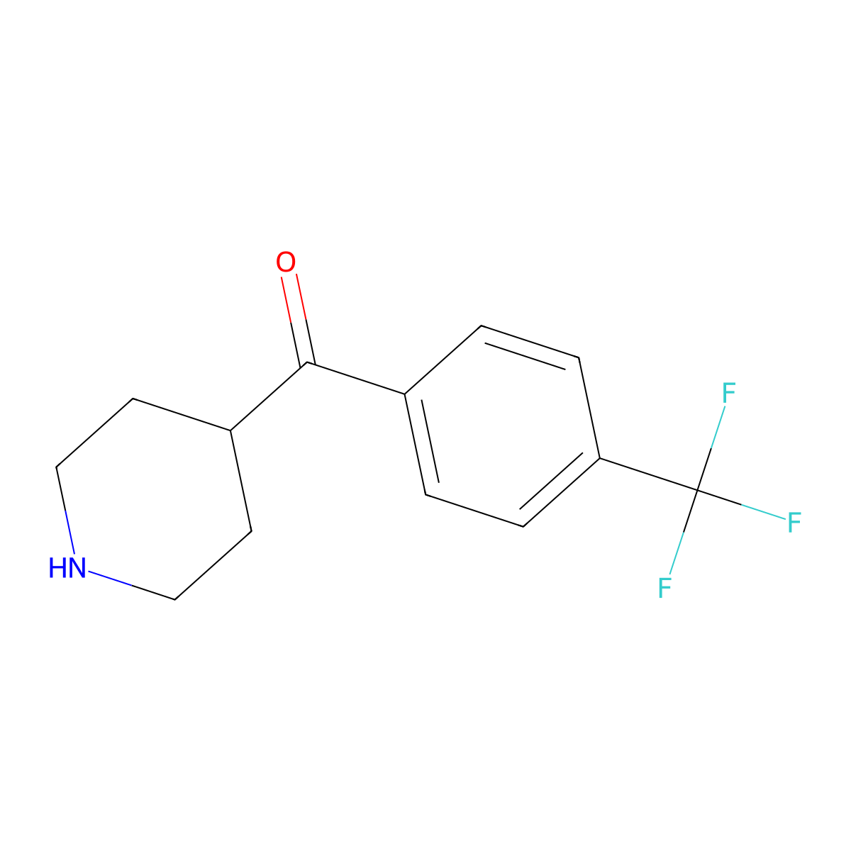 4-(4-Trifluoromethylbenzoyl)piperidine molecular structure, CAS 149452-44-8