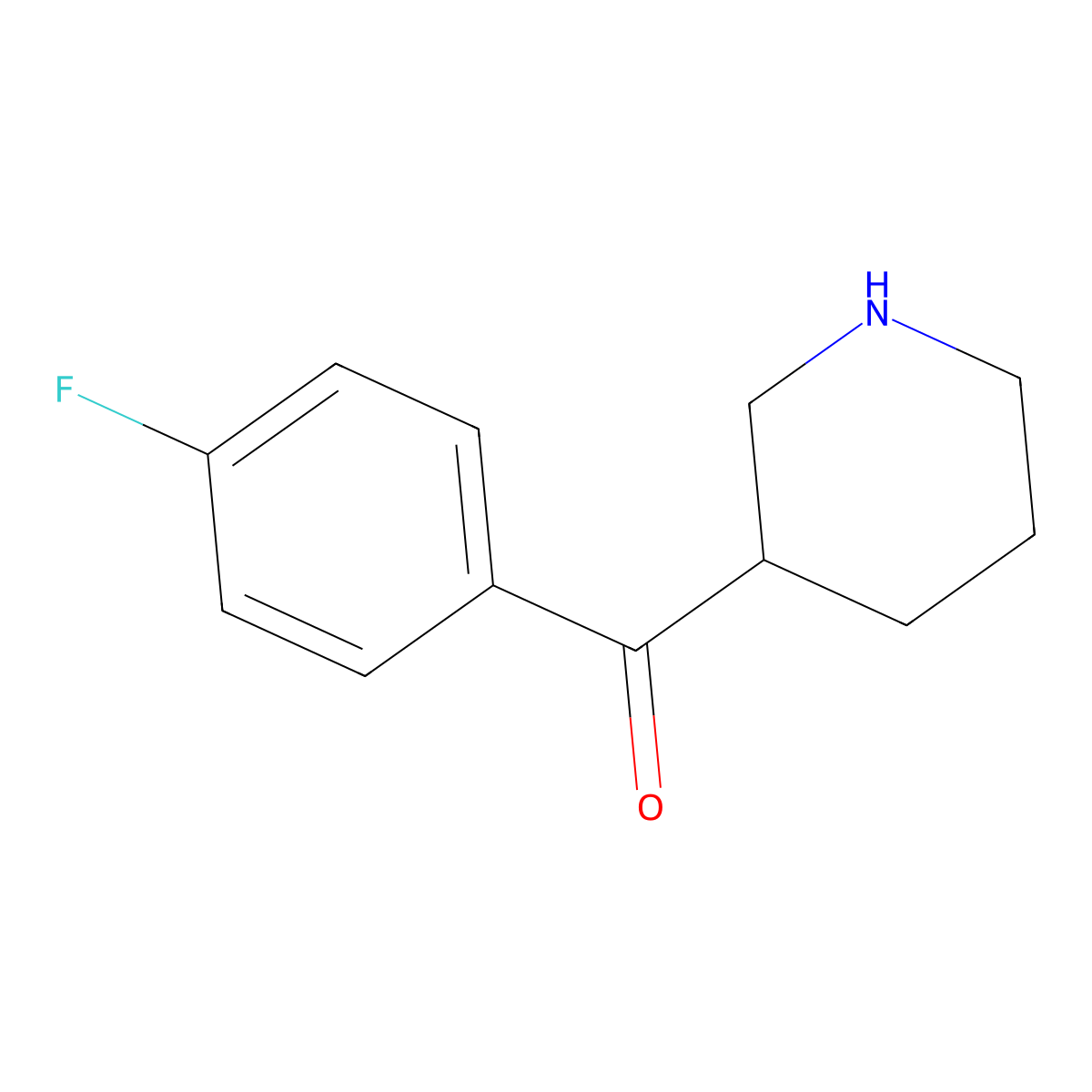 3-(4-Fluorobenzoyl)piperidine molecular structure, CAS 149452-46-0