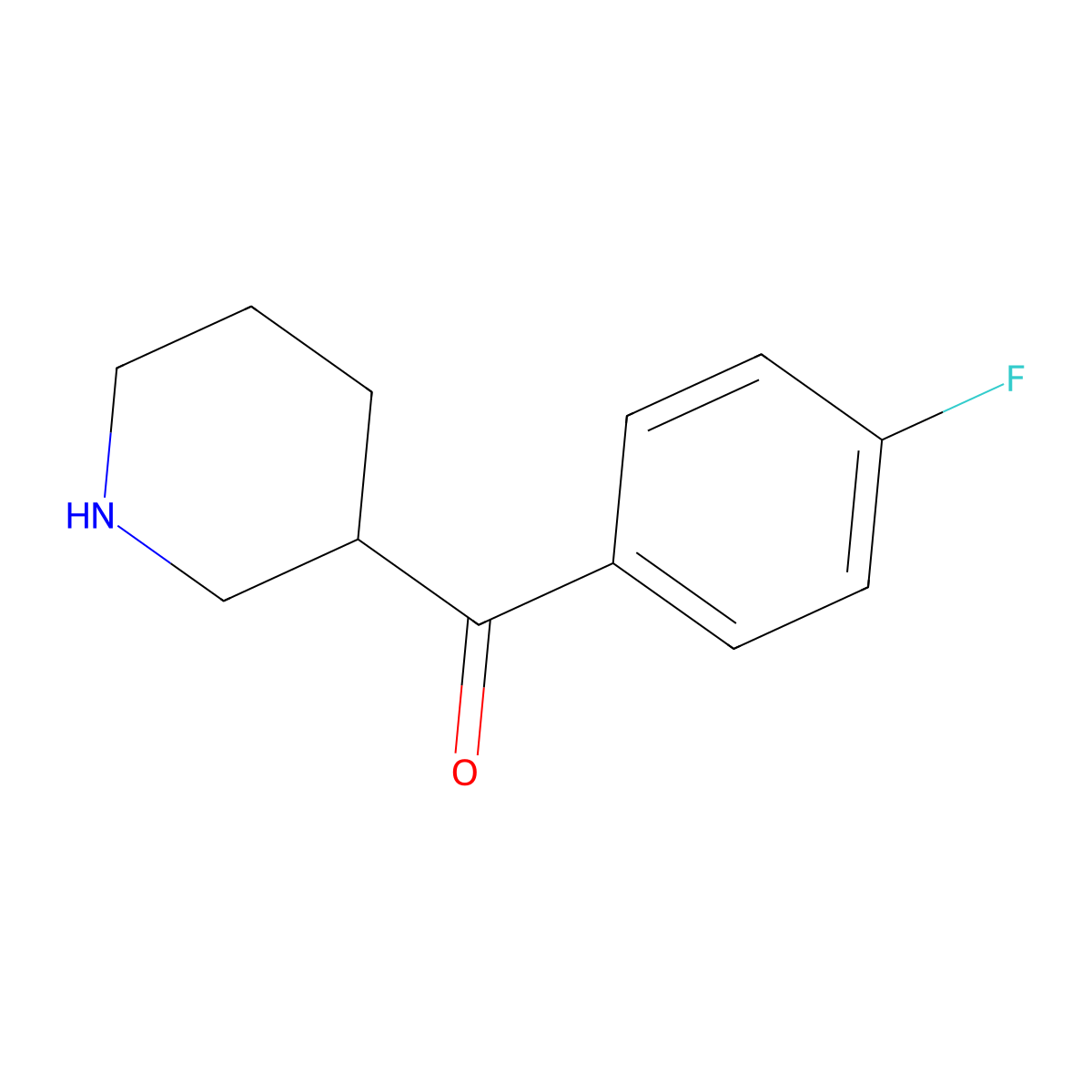 3-(4-Fluorobenzoyl)piperidine molecular structure, CAS 149452-46-0