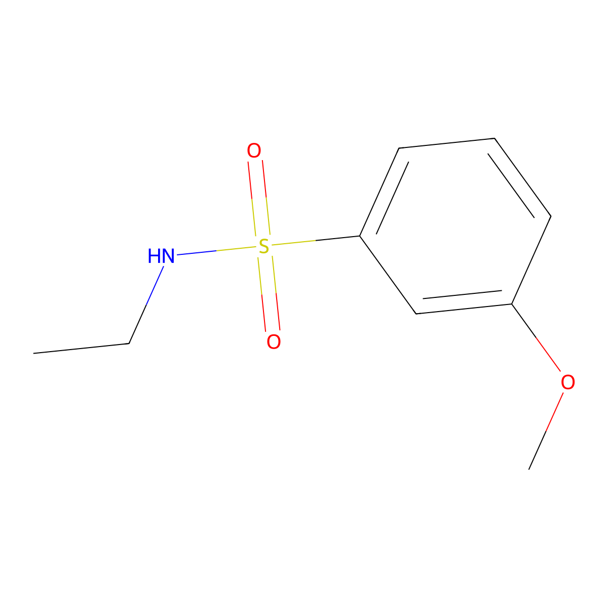 N-ethyl-3-methoxybenzene-1-sulfonamide molecular structure, CAS 149452-94-8