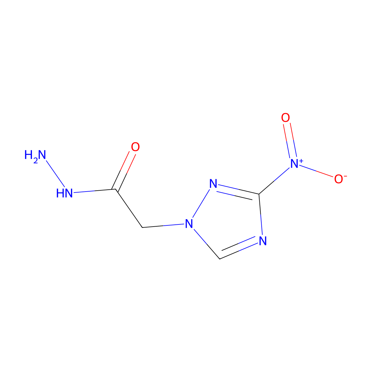 2-(3-nitro-1H-1,2,4-triazol-1-yl)acetohydrazide molecular structure, CAS 149453-08-7