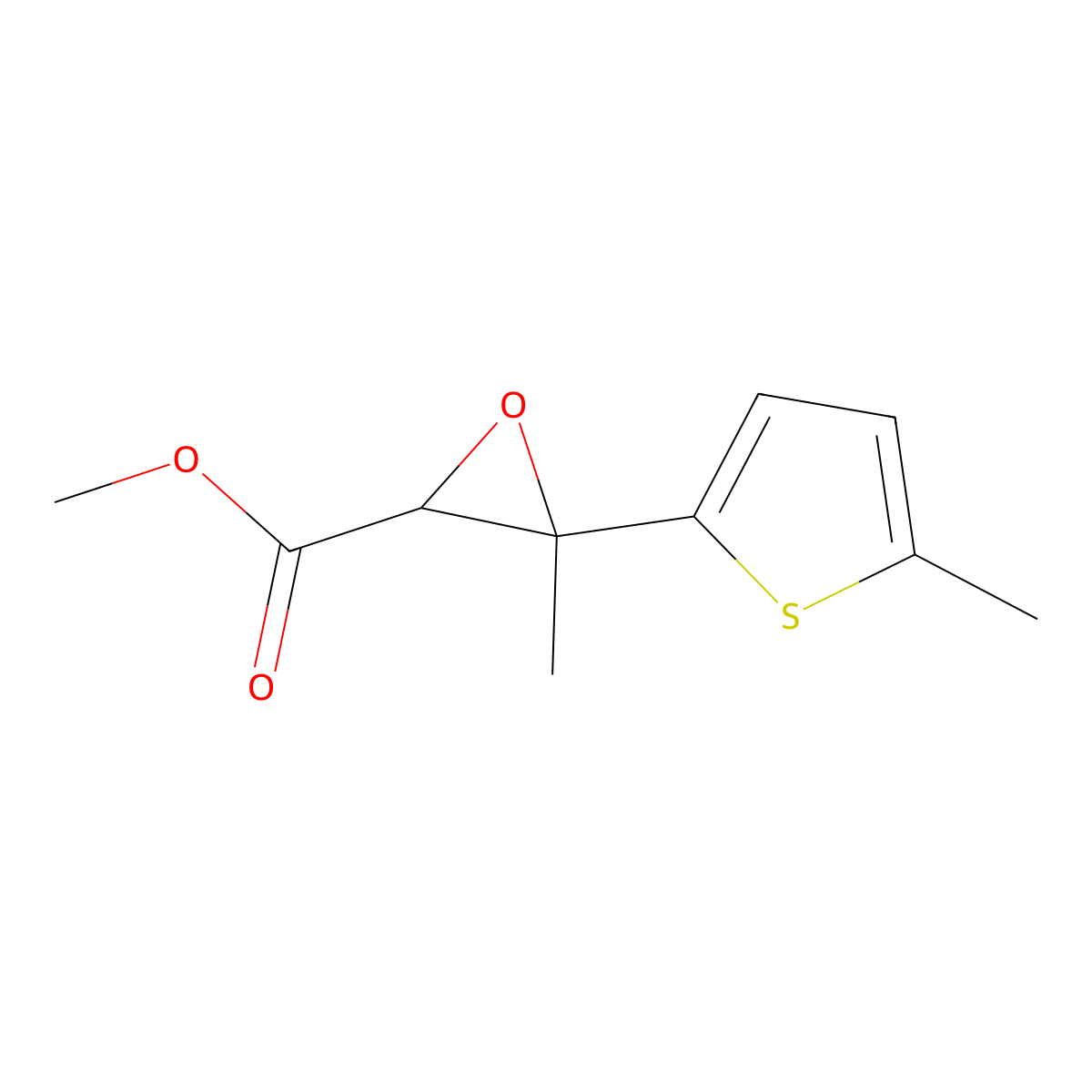 Methyl 3-methyl-3-(5-methylthiophen-2-yl)oxirane-2-carboxylate molecular structure, CAS 1494537-82-4